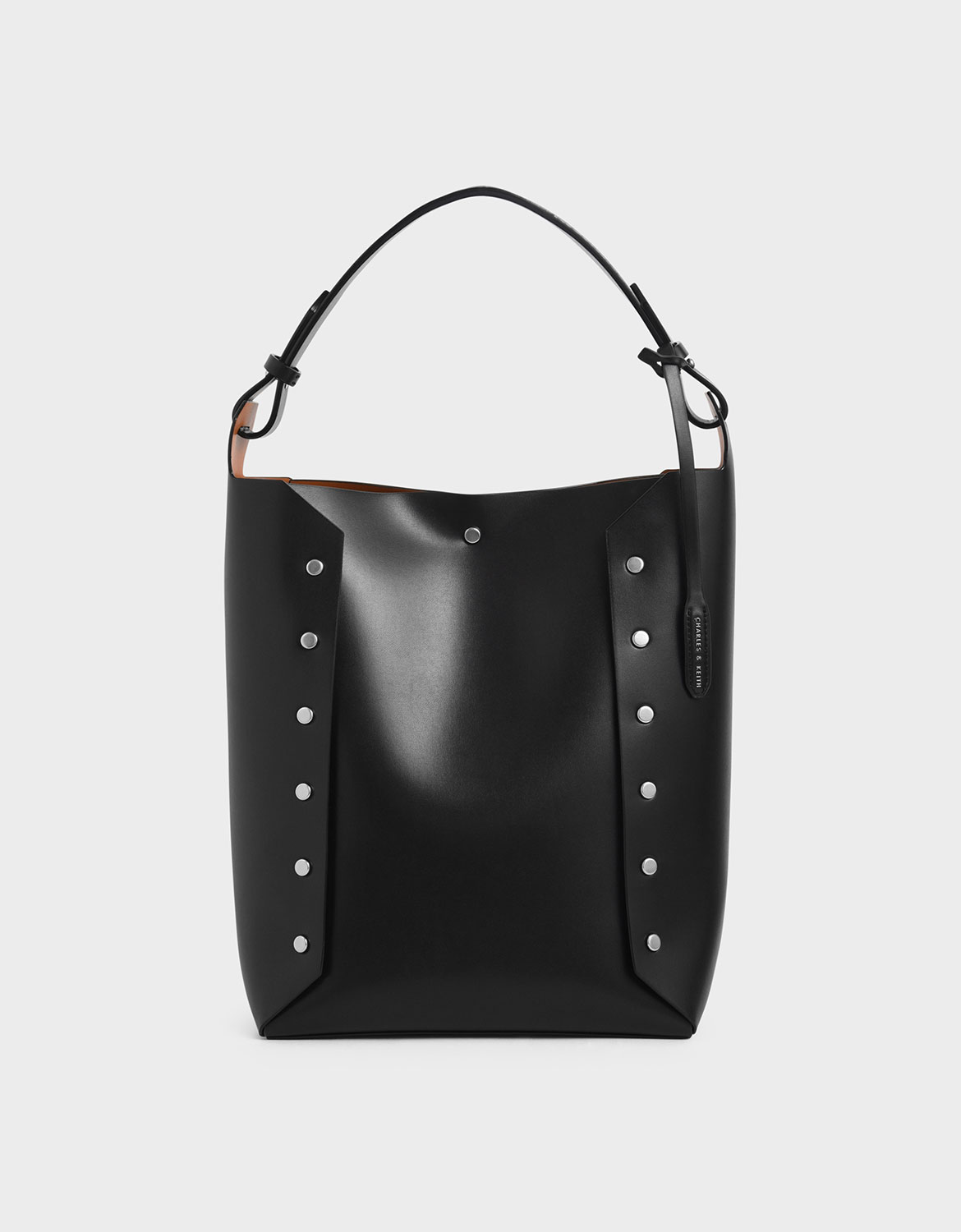 

Large Reversible Studded Tote Bag, Black