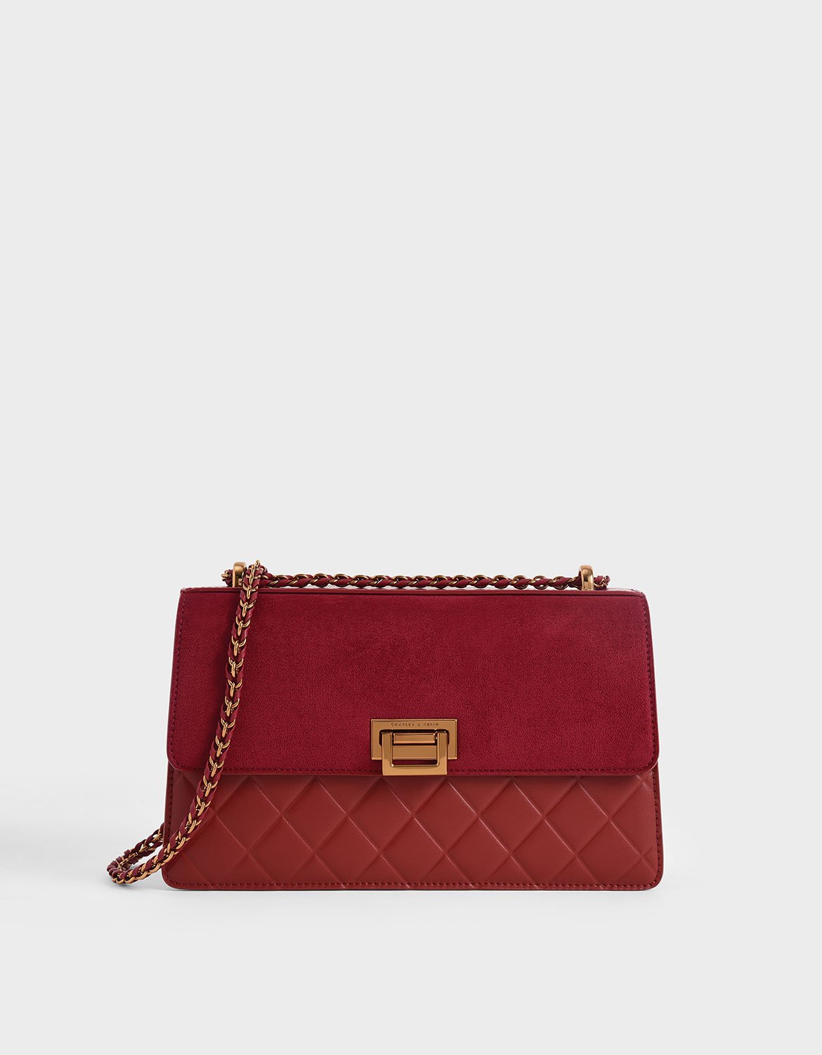 

Quilted Shoulder Bag, Red