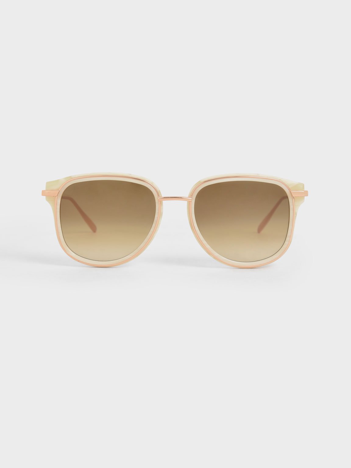 

Oval Sunglasses, Cream