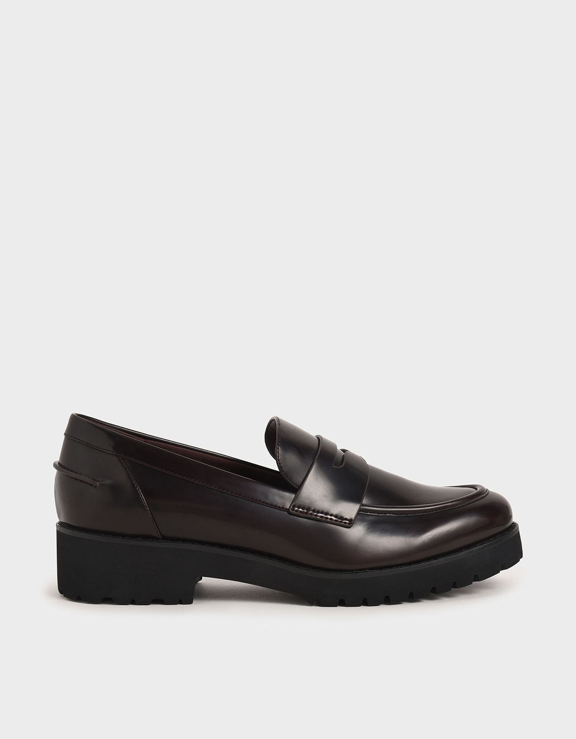 

Platform Penny Loafers, Burgundy