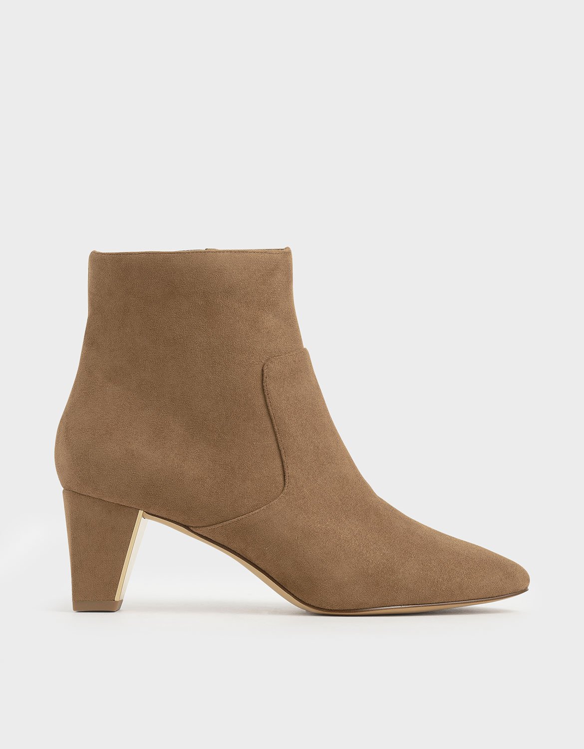 

Textured Ankle Boots, Camel