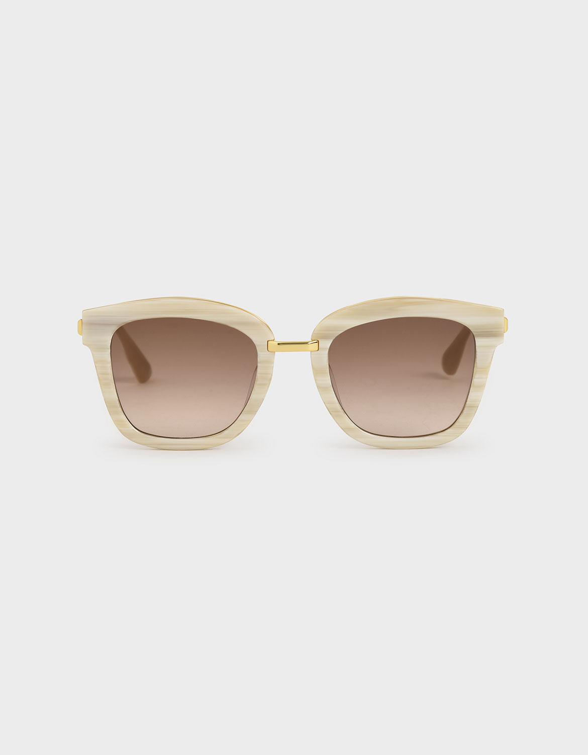 

Acetate Wayfarer Sunglasses, Cream