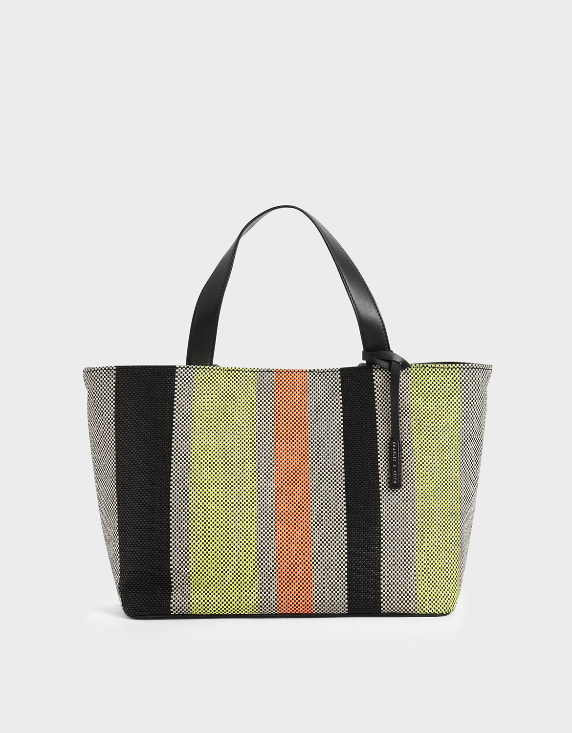 

Large Striped Jacquard Tote Bag, Multi