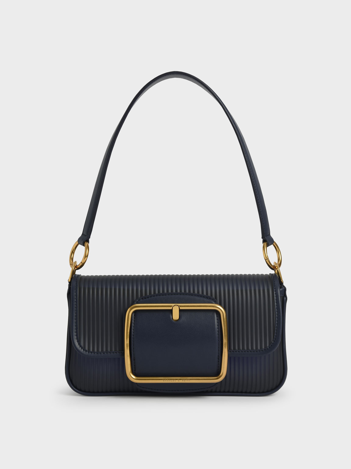 

Acrylic Chain Handle Shoulder Bag, Navy
