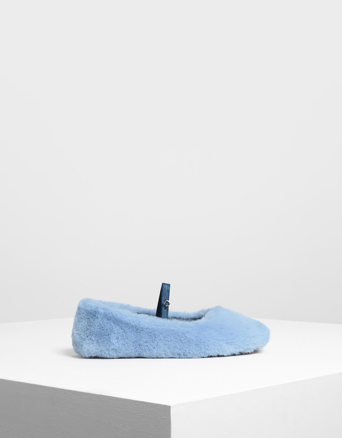 

Girls' Furry Mary Jane Shoes, Blue