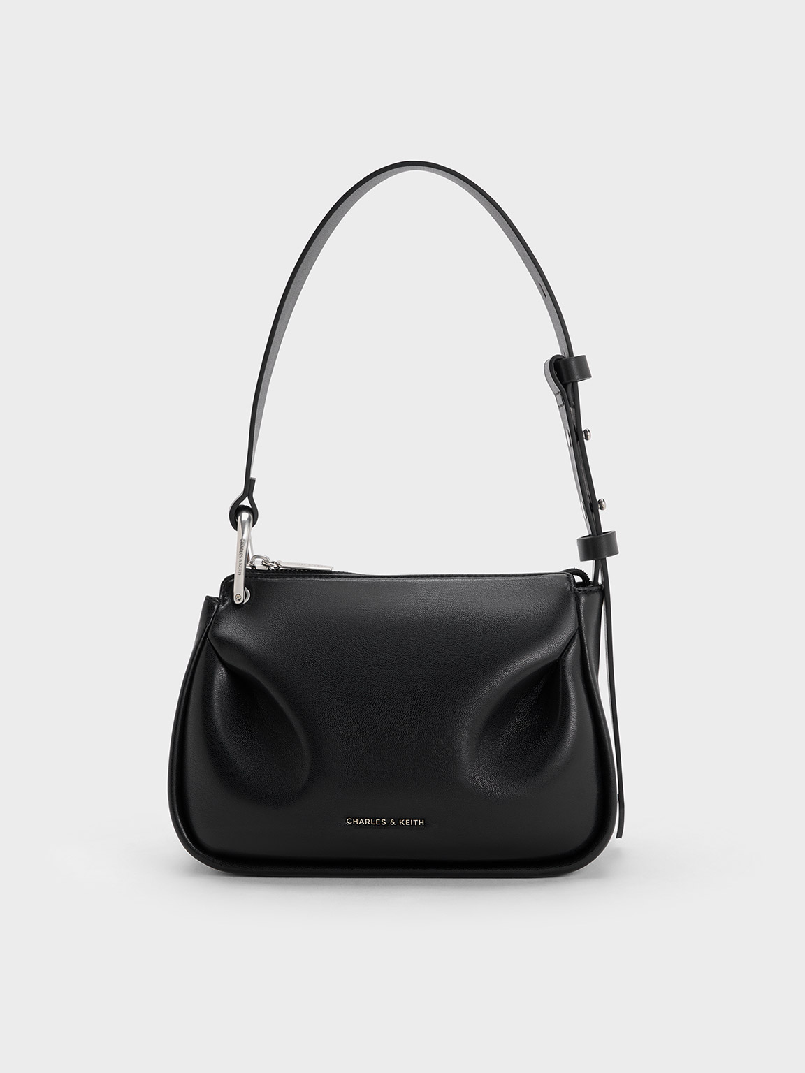 Noir Lumen Padded Crossbody Bag - CHARLES & KEITH UK