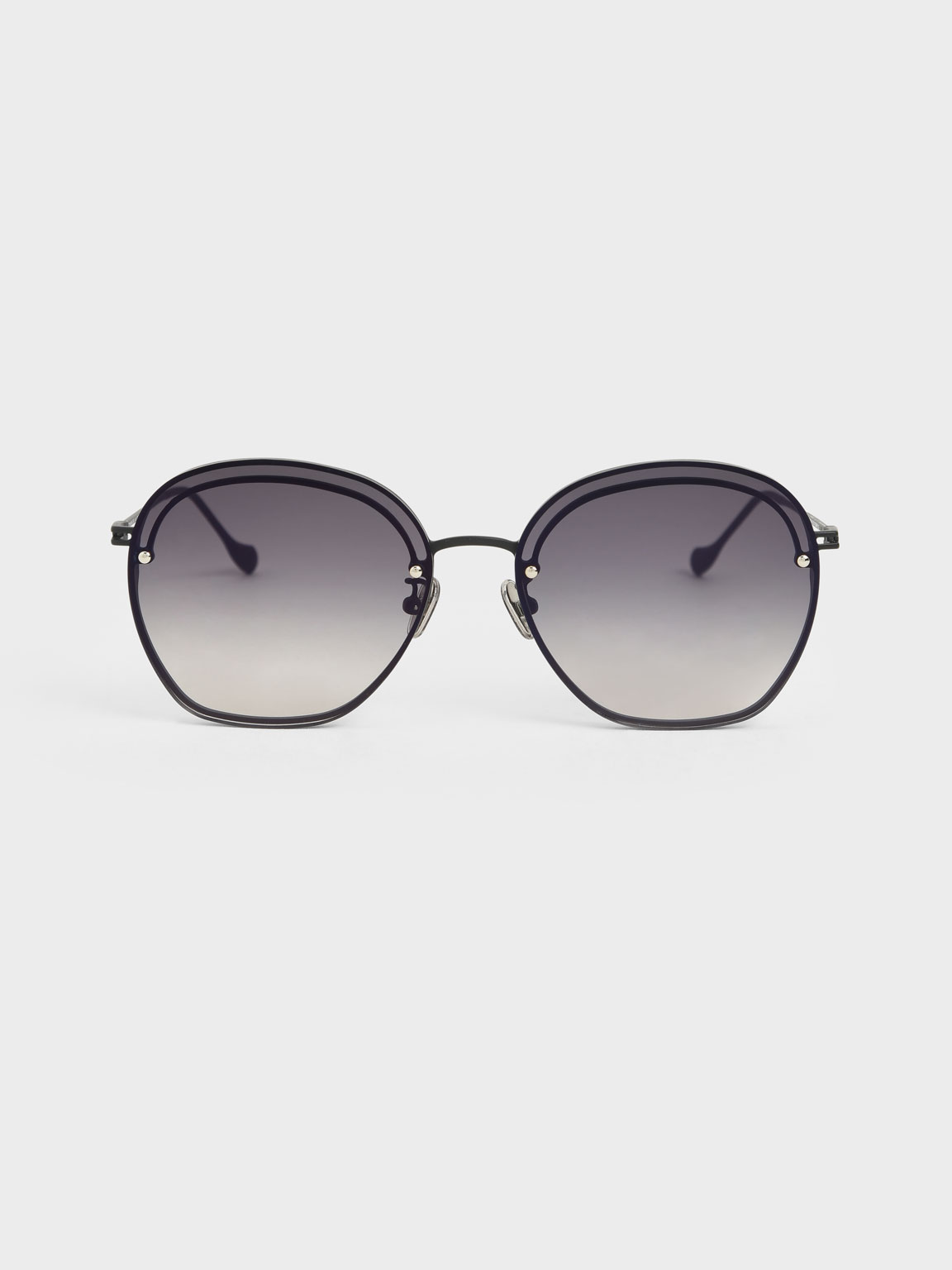 

Wire Frame Butterfly Sunglasses, Black