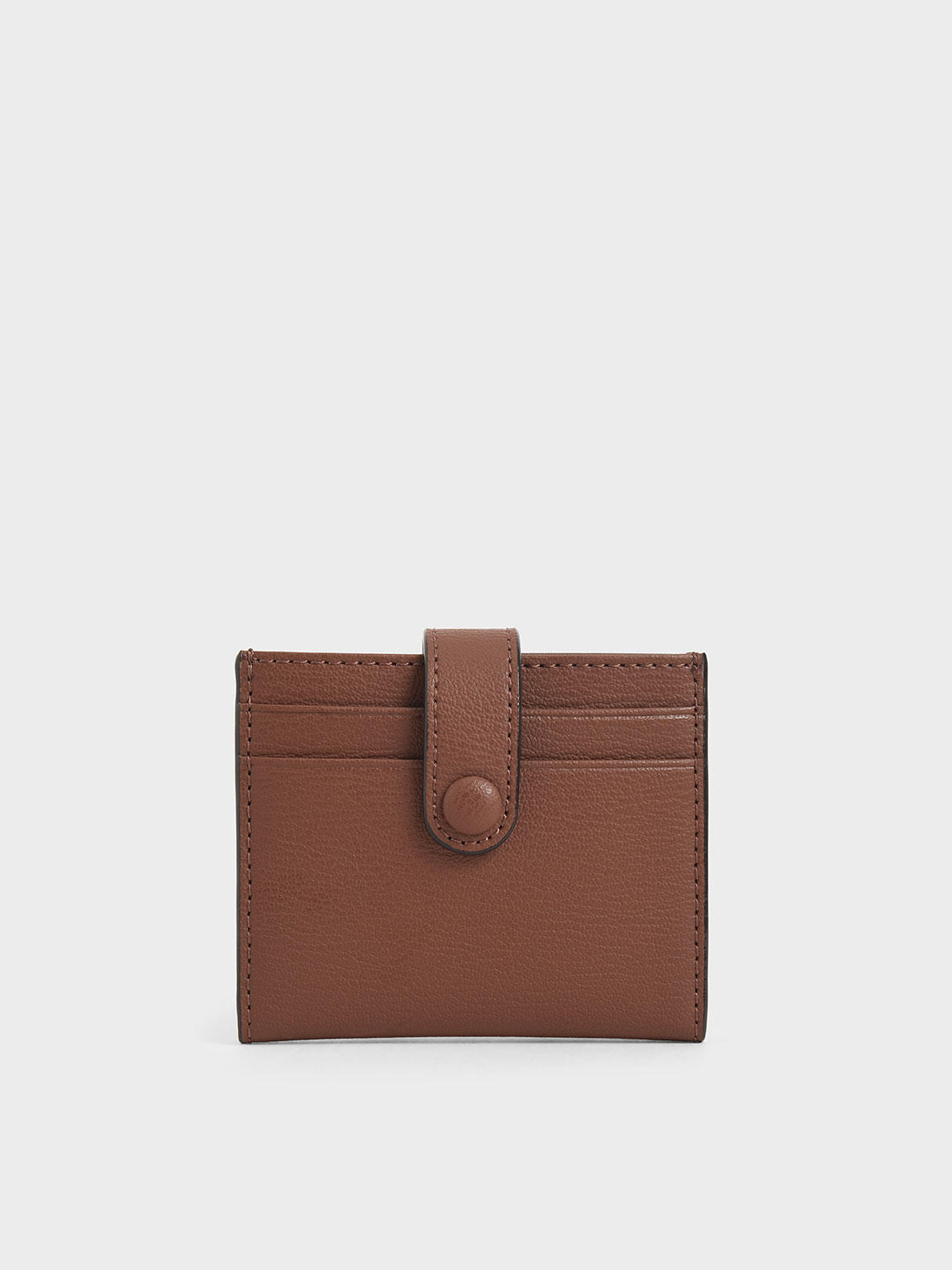

Snap Button Card Holder, Chocolate