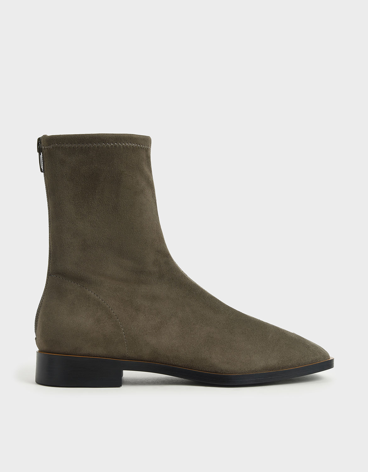 

Zip Ankle Boots, Military green