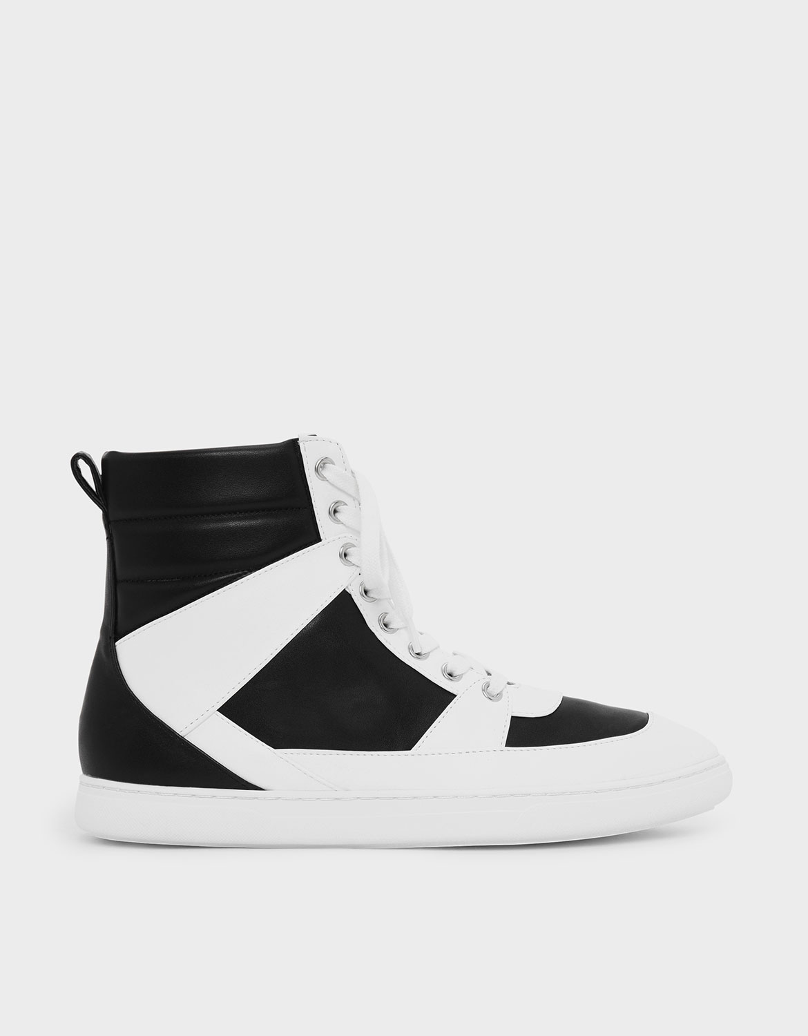 

Pointed High Cut Sneakers, Black