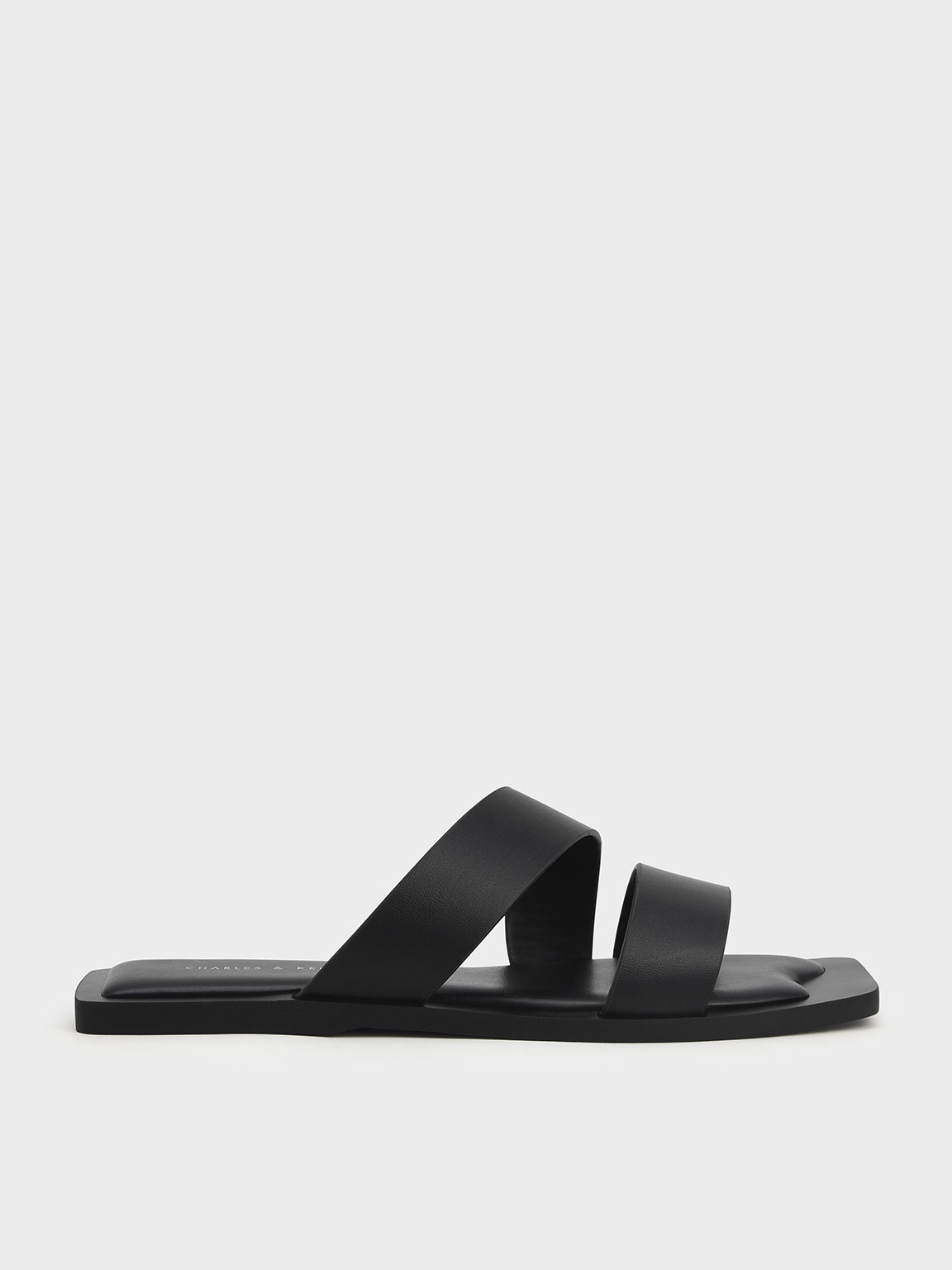 

Asymmetric Strappy Slide Sandals