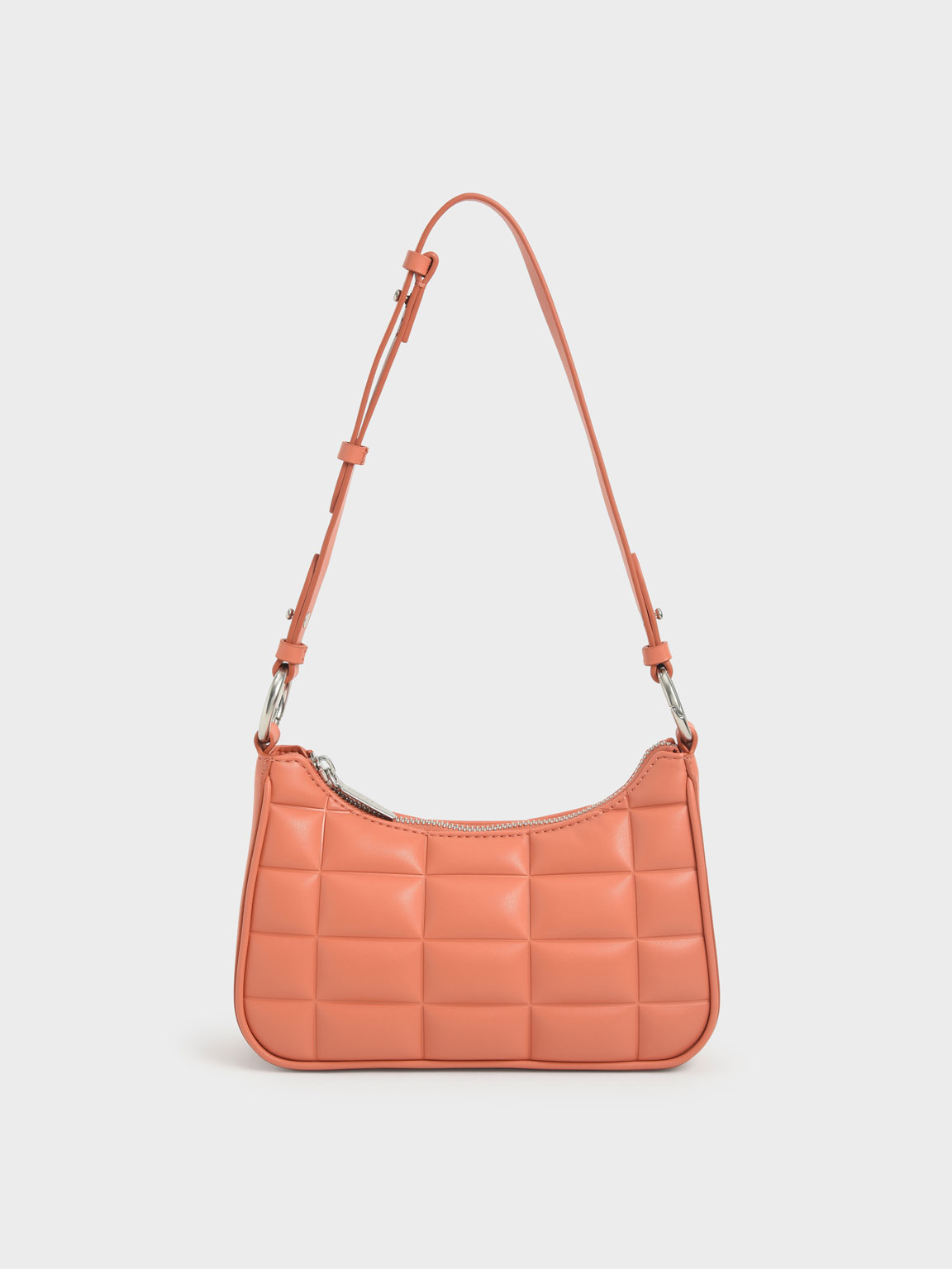 

Quilted Chain Shoulder Bag, Orange