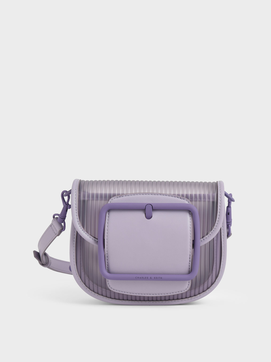 

Acrylic Chain Handle Crossbody Bag, Lilac