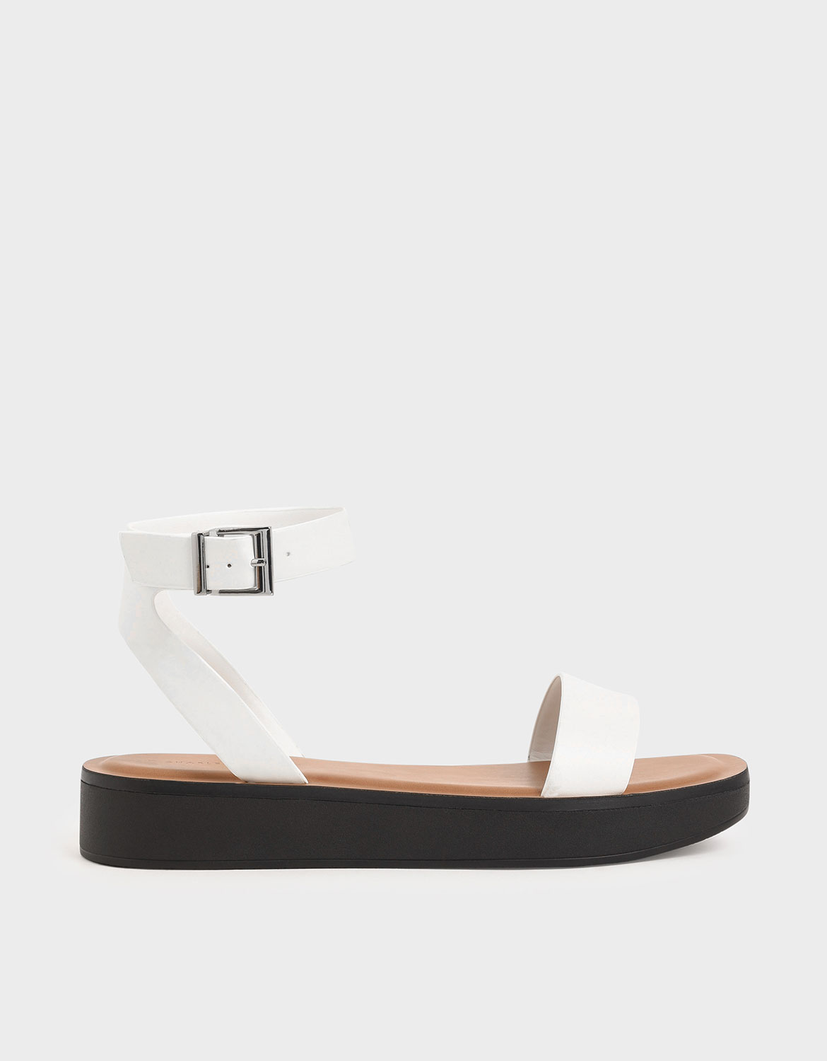 

Ankle Strap Platform Sandals, White