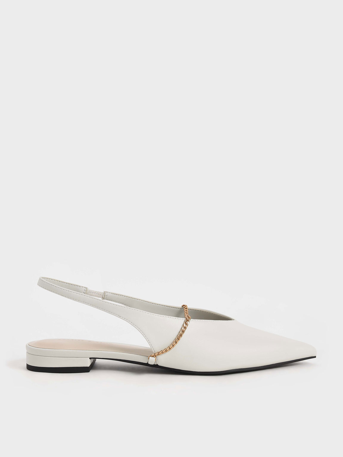

Chain-Link Slingback Ballerina Flats