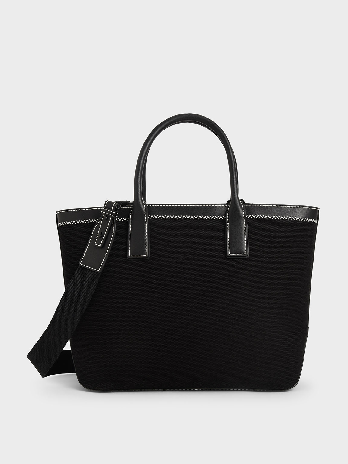 

Canvas Double Handle Tote Bag, Black