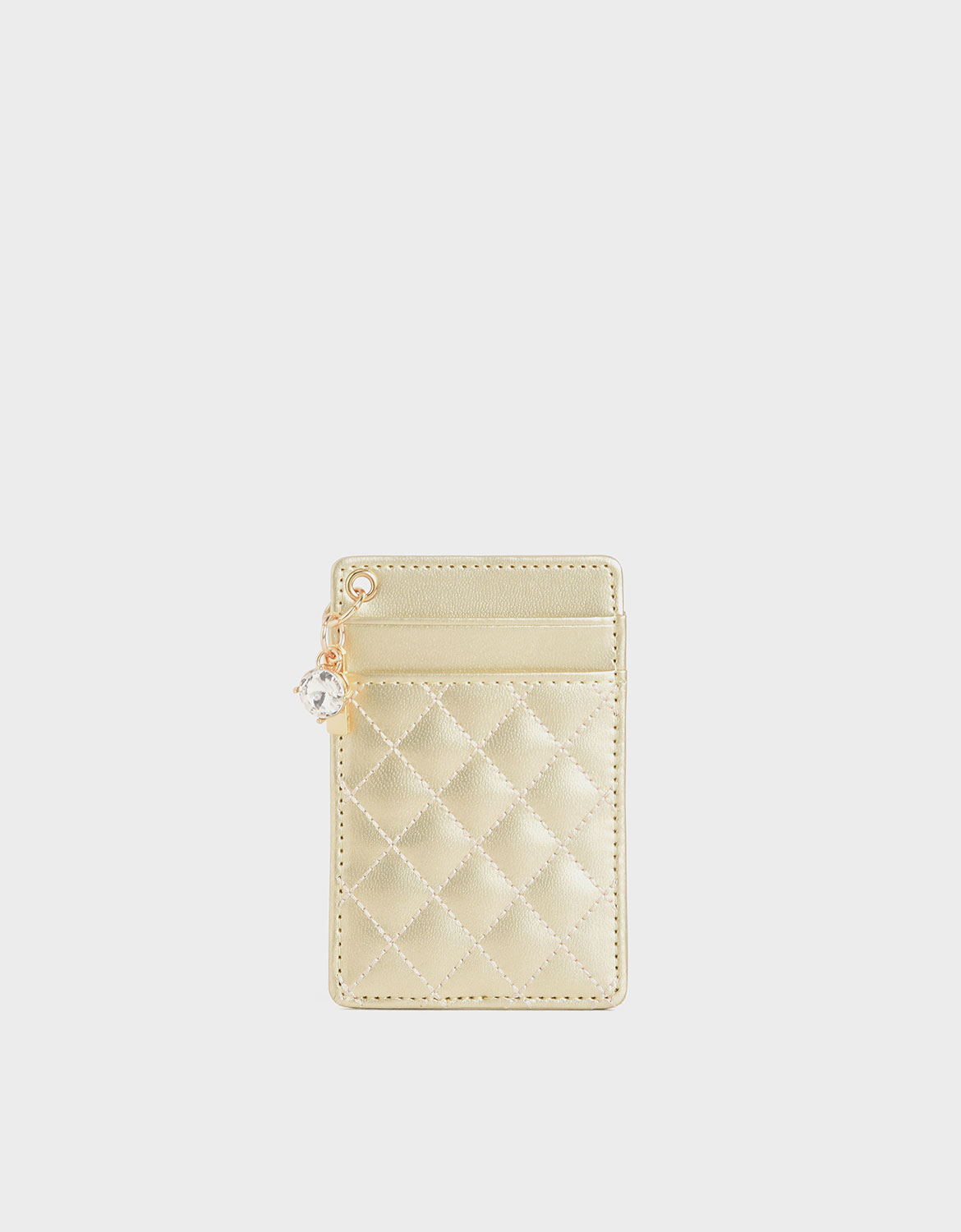 

Quilted Card Holder, Gold