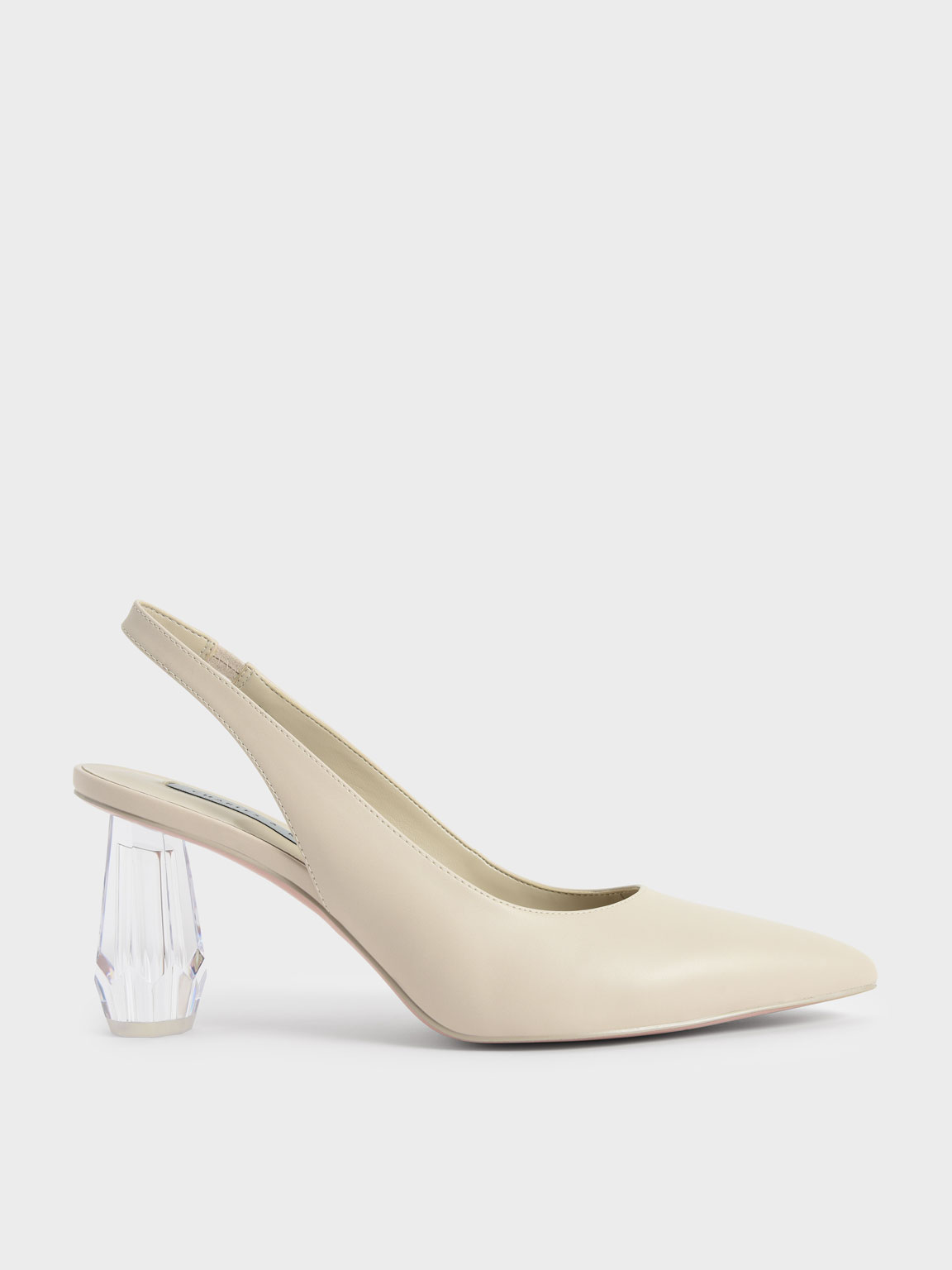 

Sculptural Heel Slingback Pumps