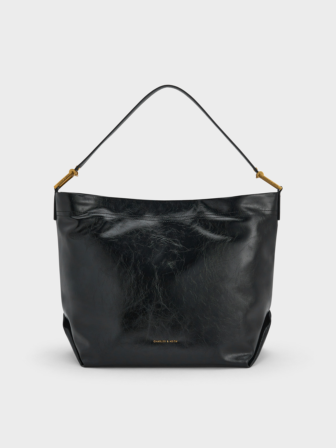 Charles & Keith - Sianna Slouchy Hobo Bag In Black