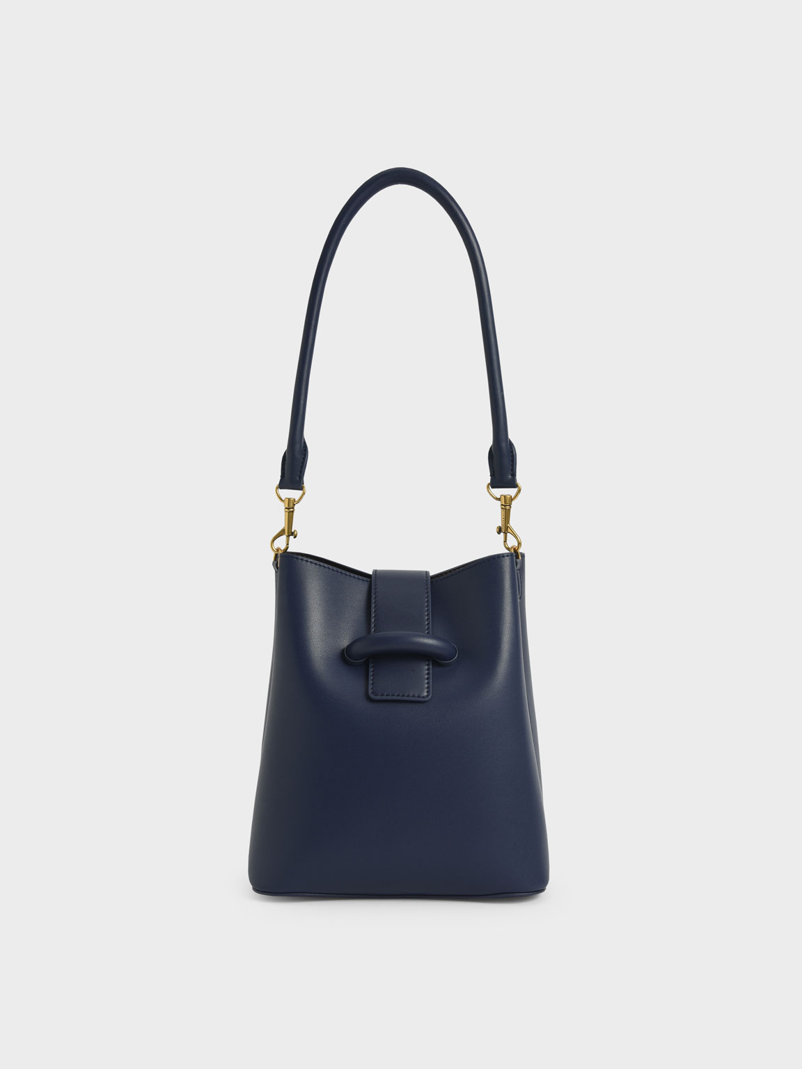 

Chain Handle Bucket Bag, Navy