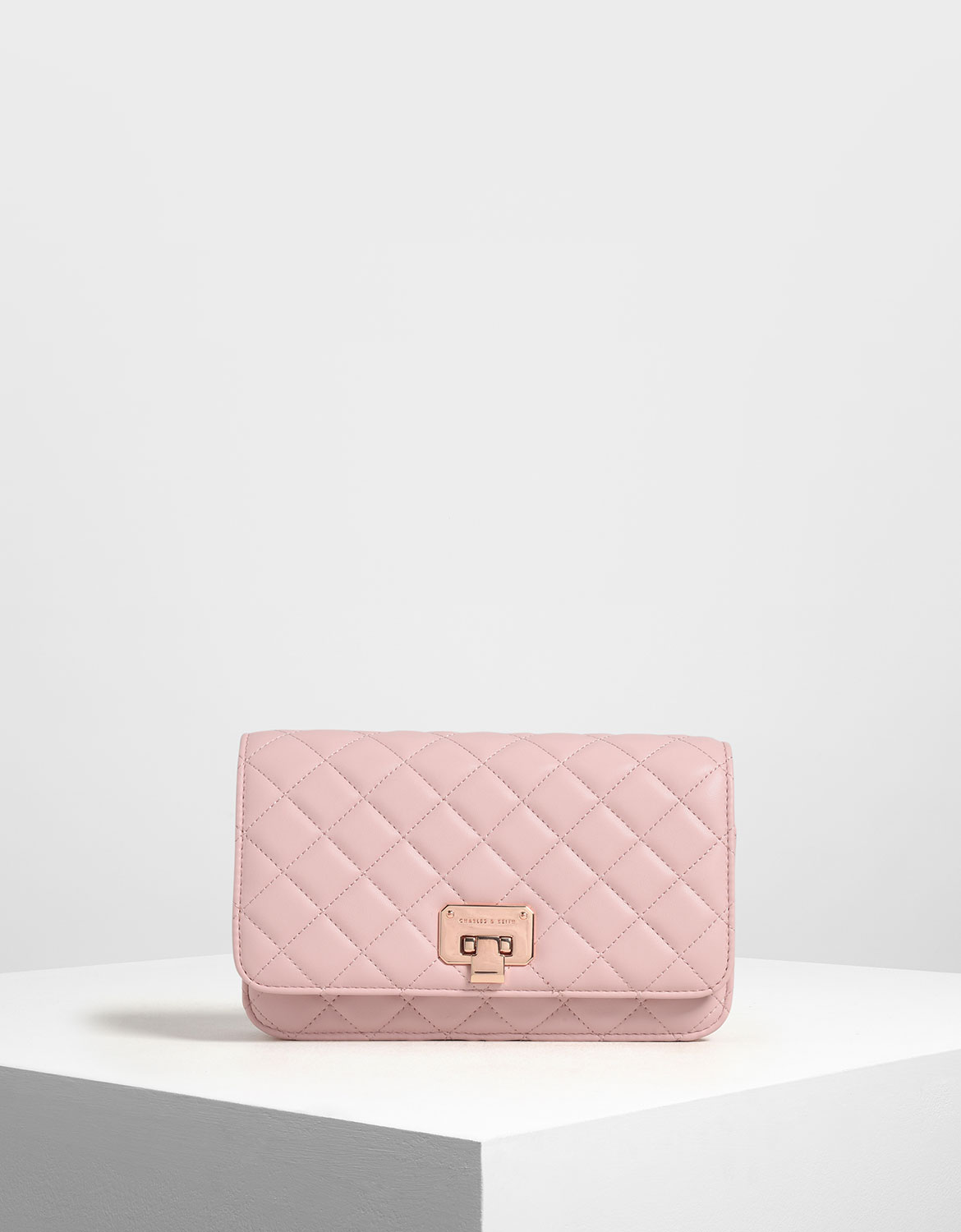 

Quilted Clutch, Pink
