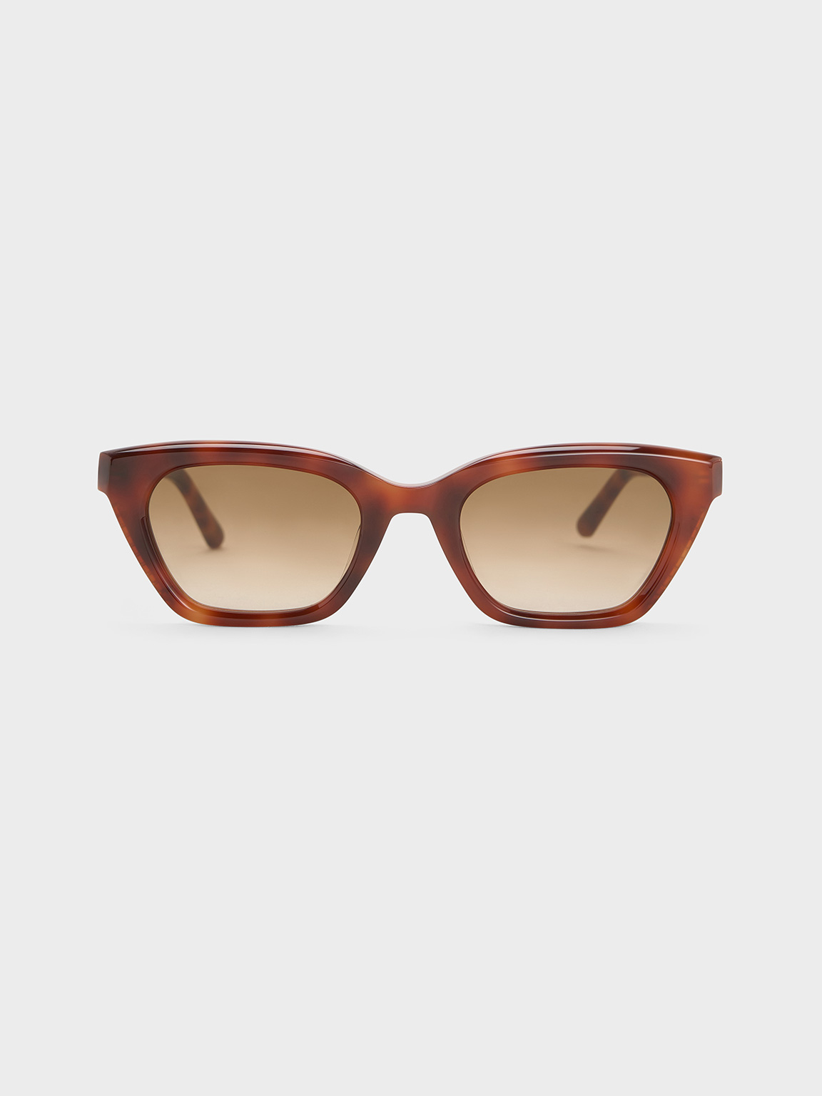 Charles & Keith - Vesta Tortoiseshell Angular Cat-Eye Sunglasses