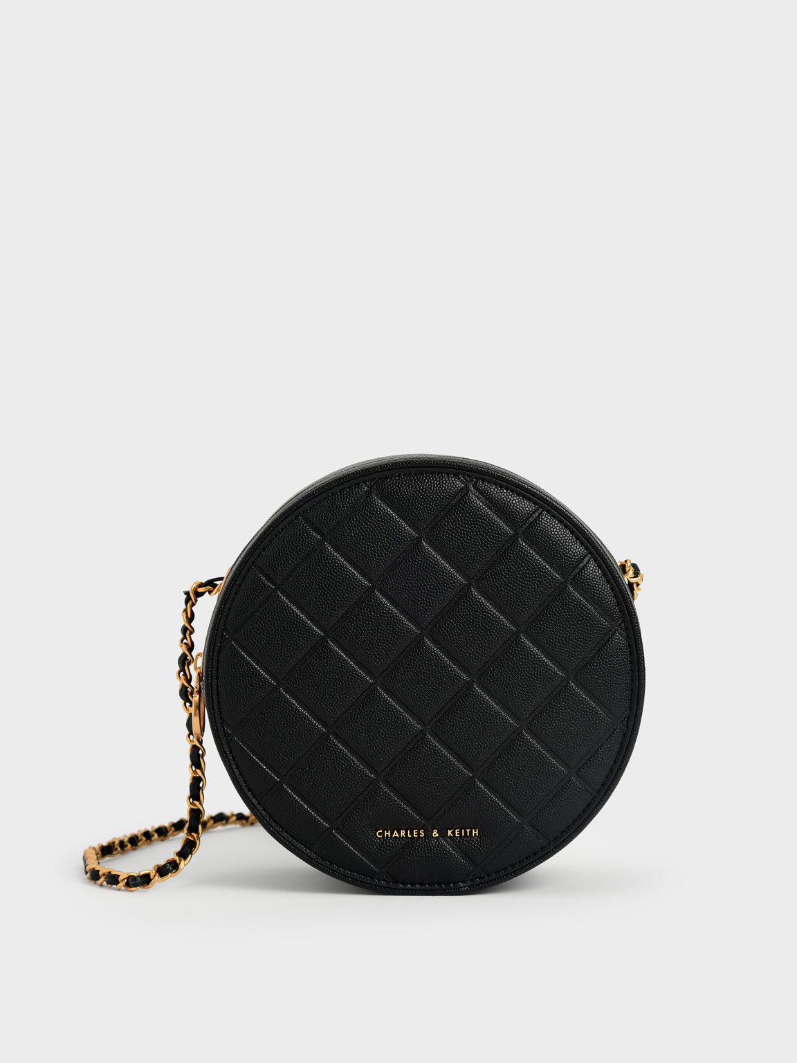

Quilted Circle Bag, Black