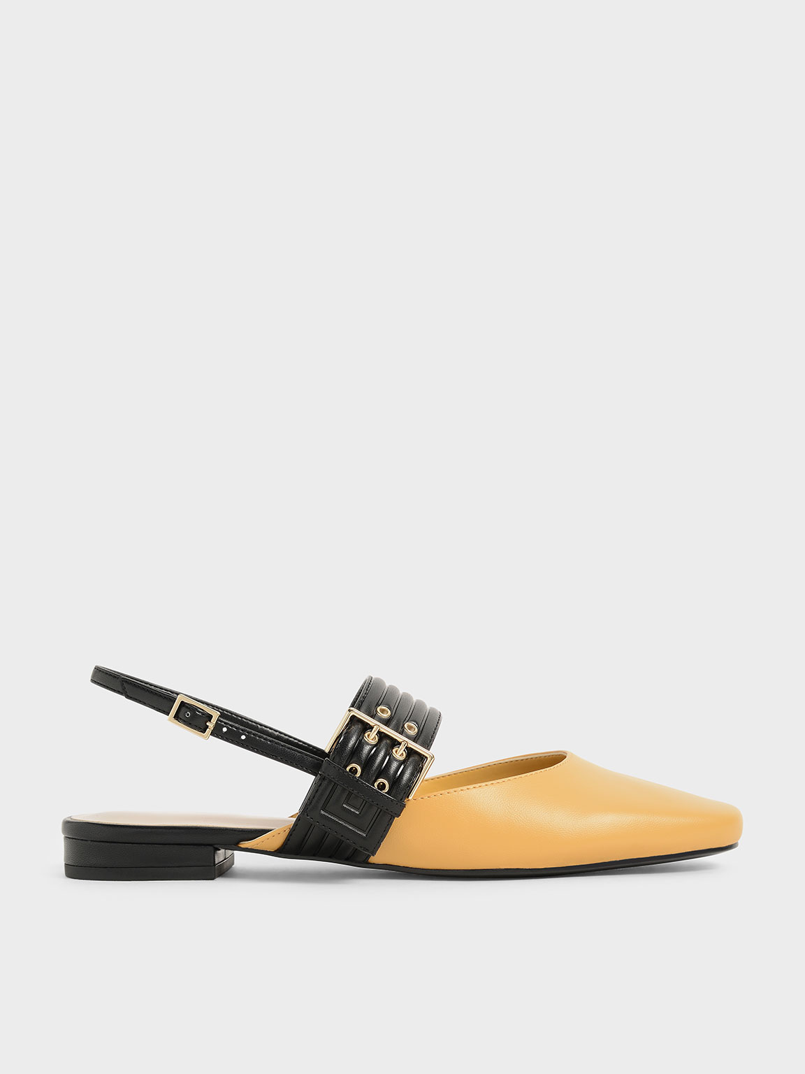 

Grommet Strap Slingback Mary Janes, Yellow