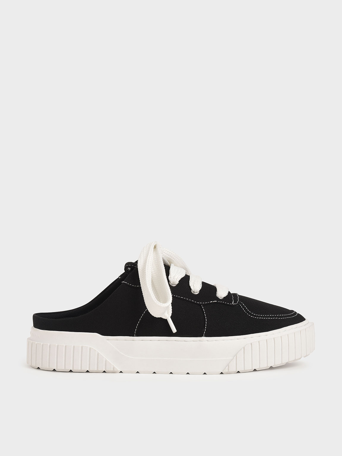 

Microsuede Slip-On Trainers, Black