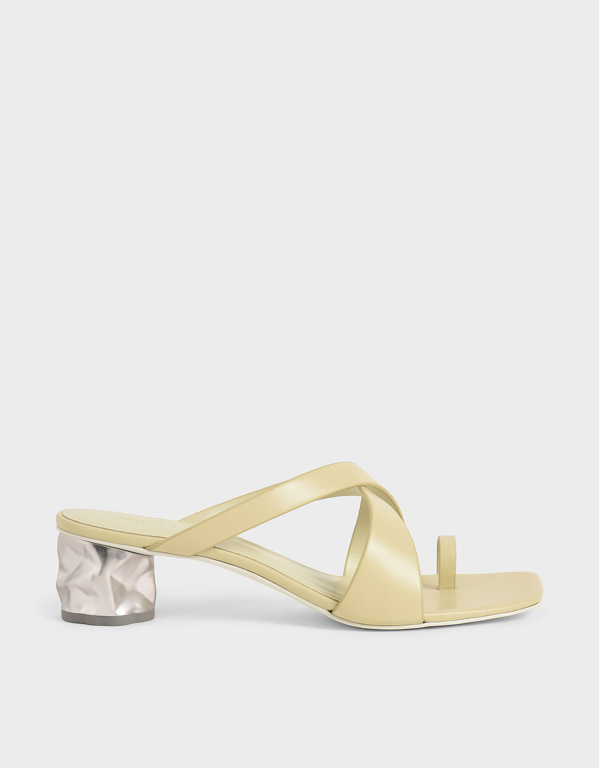 

Toe Loop Criss-Cross Sandals, Yellow