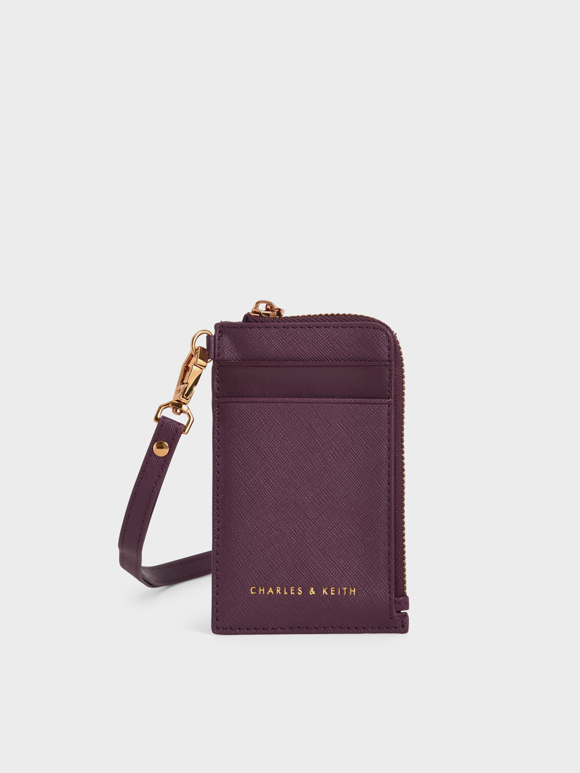

Zip-Around Card Holder, Burgundy