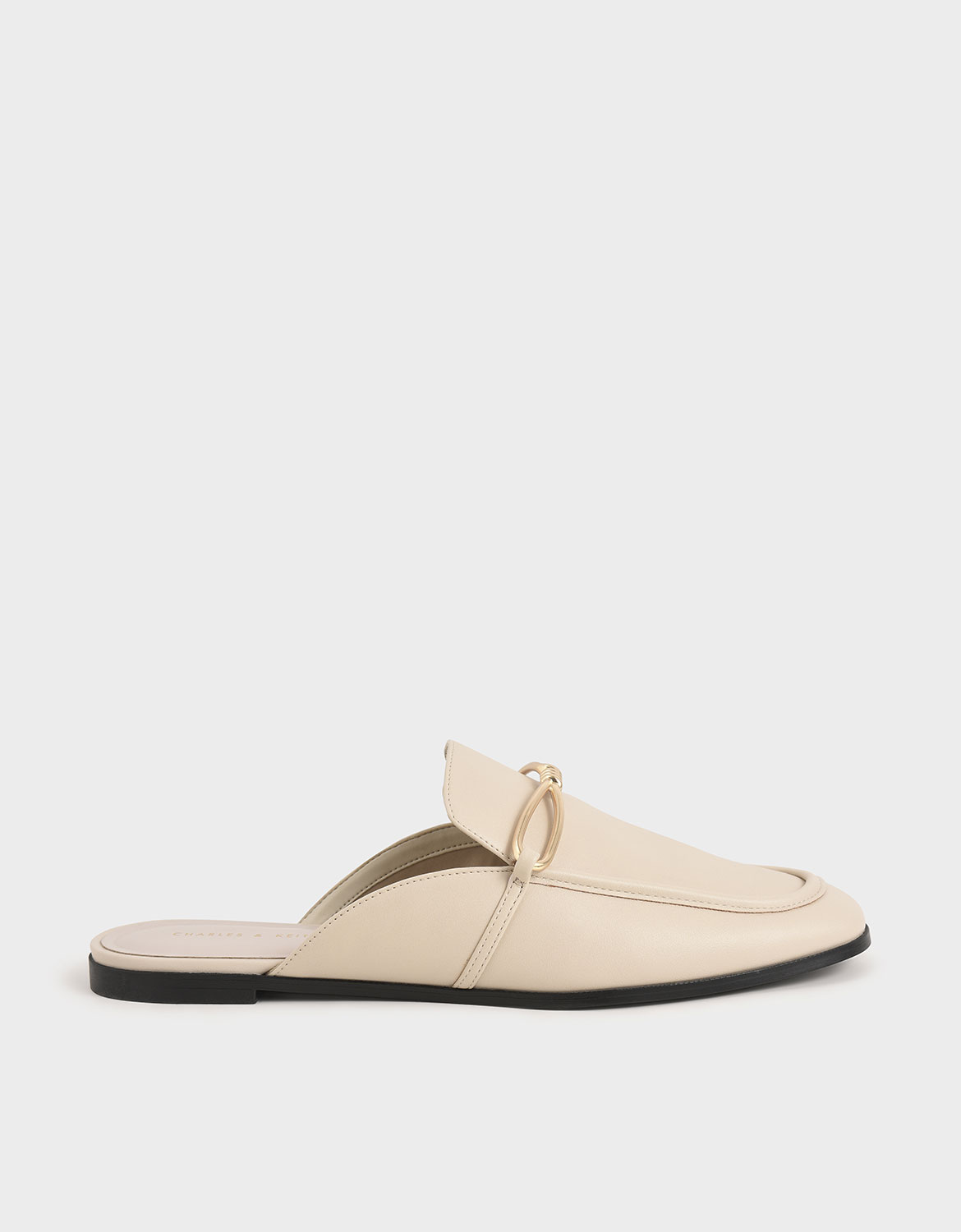 

Metallic Accent Loafer Mules, Chalk