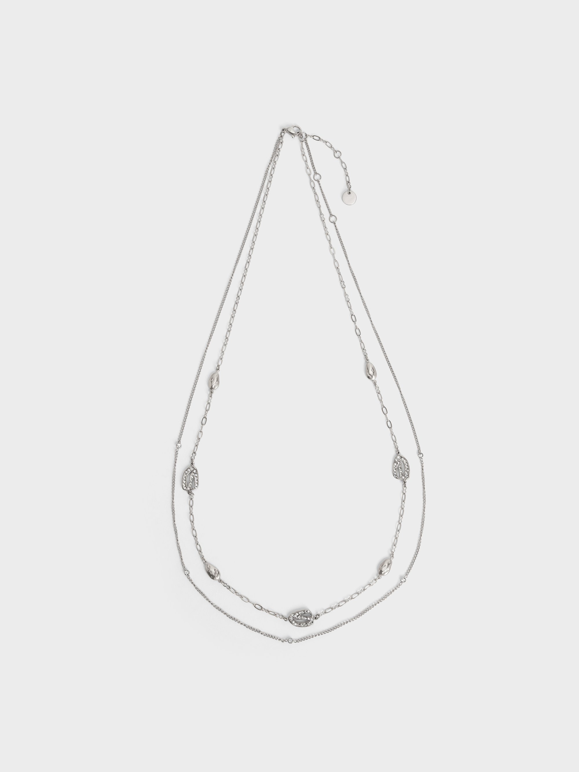 Charles & Keith - Aine Crystal Double-Chain Necklace