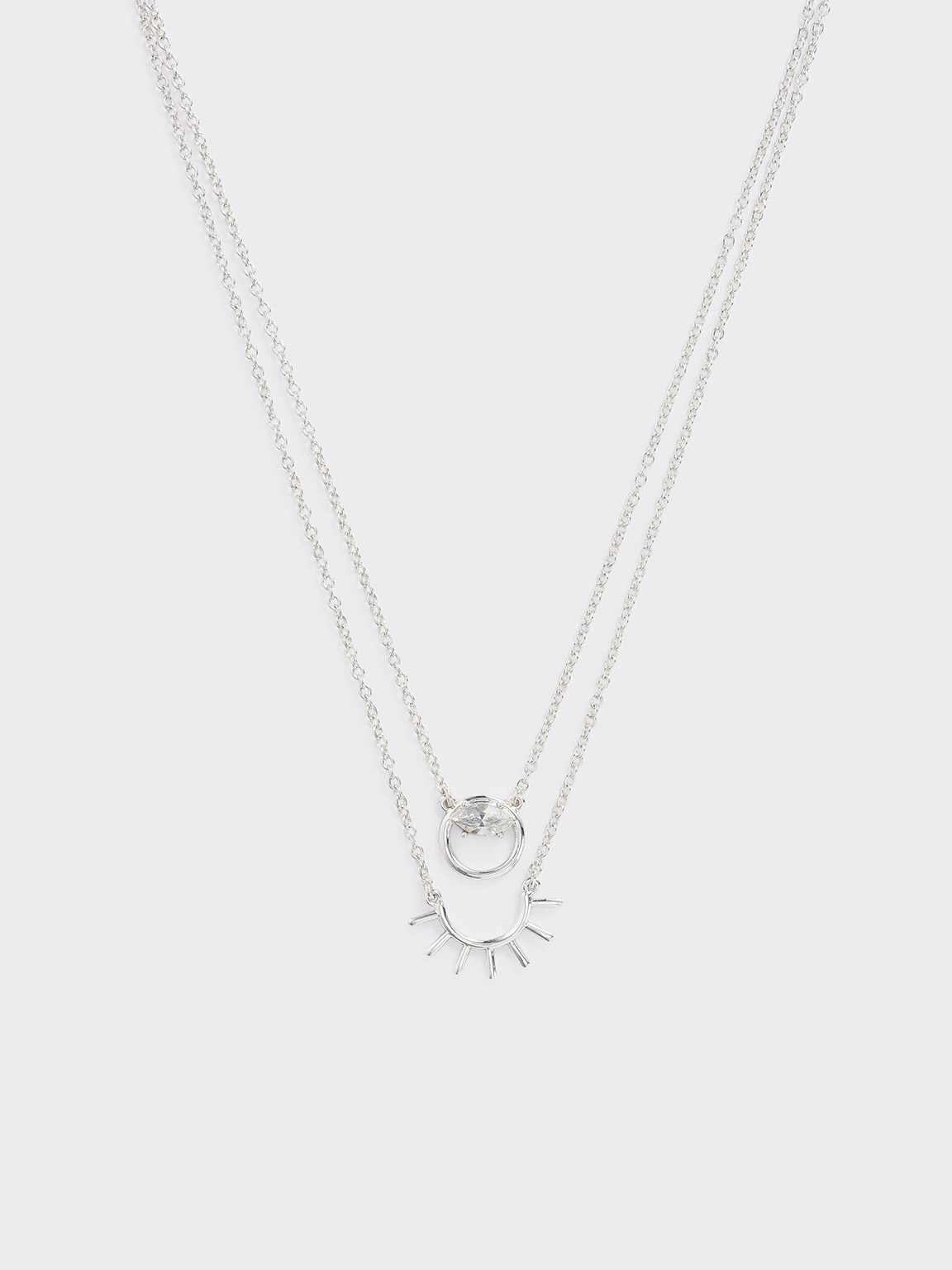 

Swarovski® Crystal Pendant Princess Necklace, Silver
