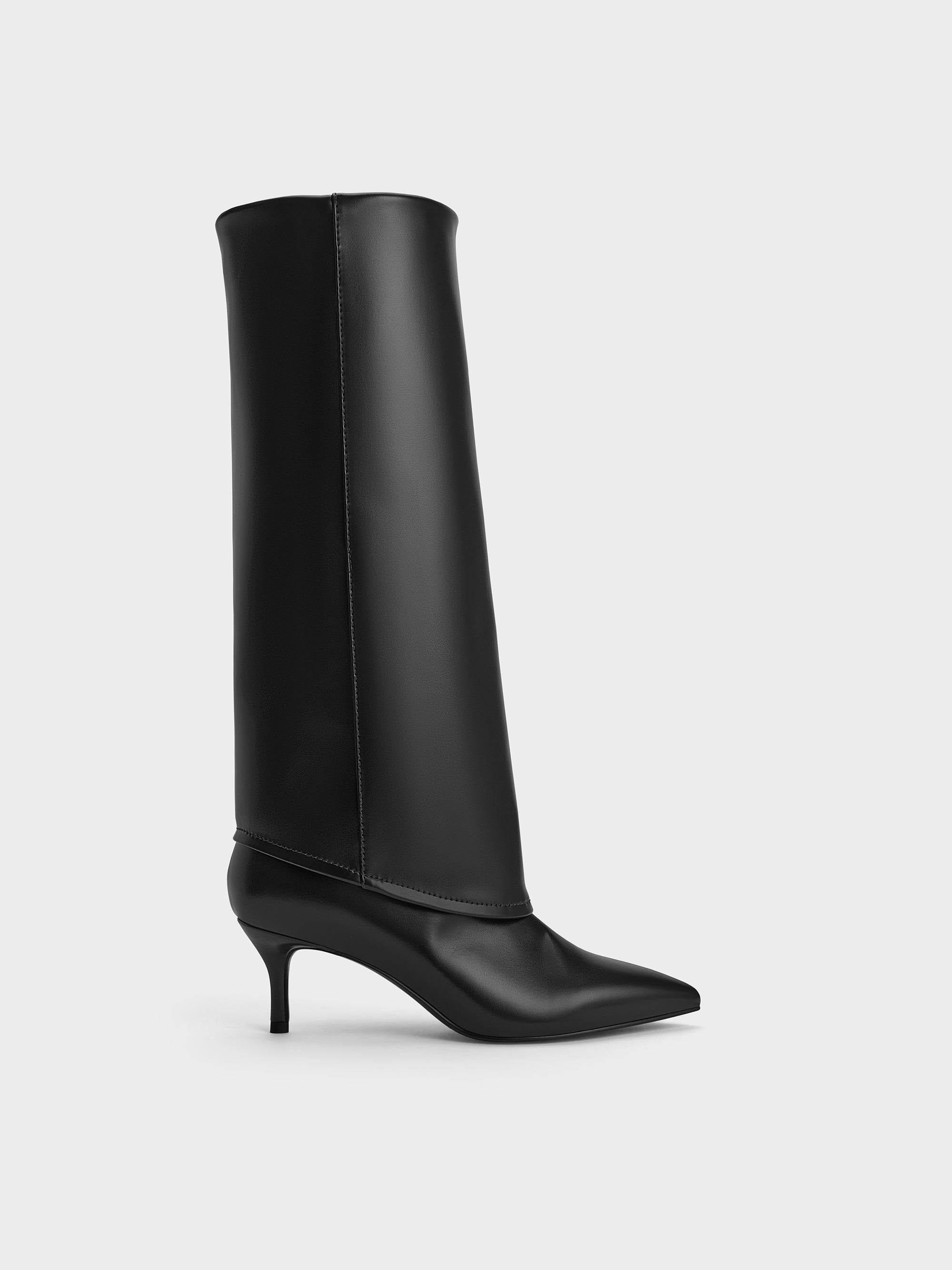 Charles & Keith - Pointed Stiletto Knee-High Boots