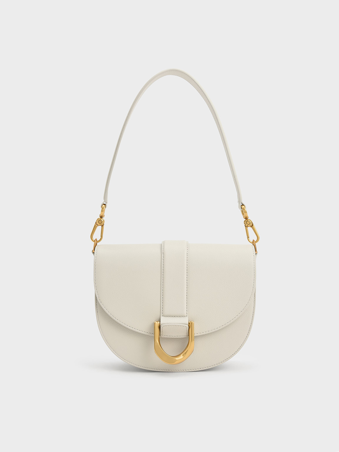 Charles & Keith - Gabine Leather Saddle Bag​