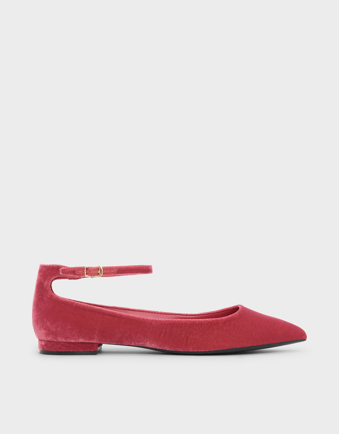 

Ankle Strap Flats, Pink
