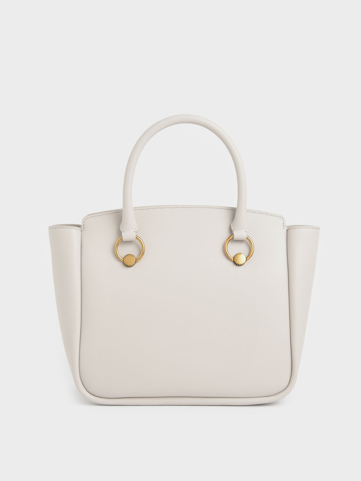 

Ring Detail Large Hobo Bag, Ivory