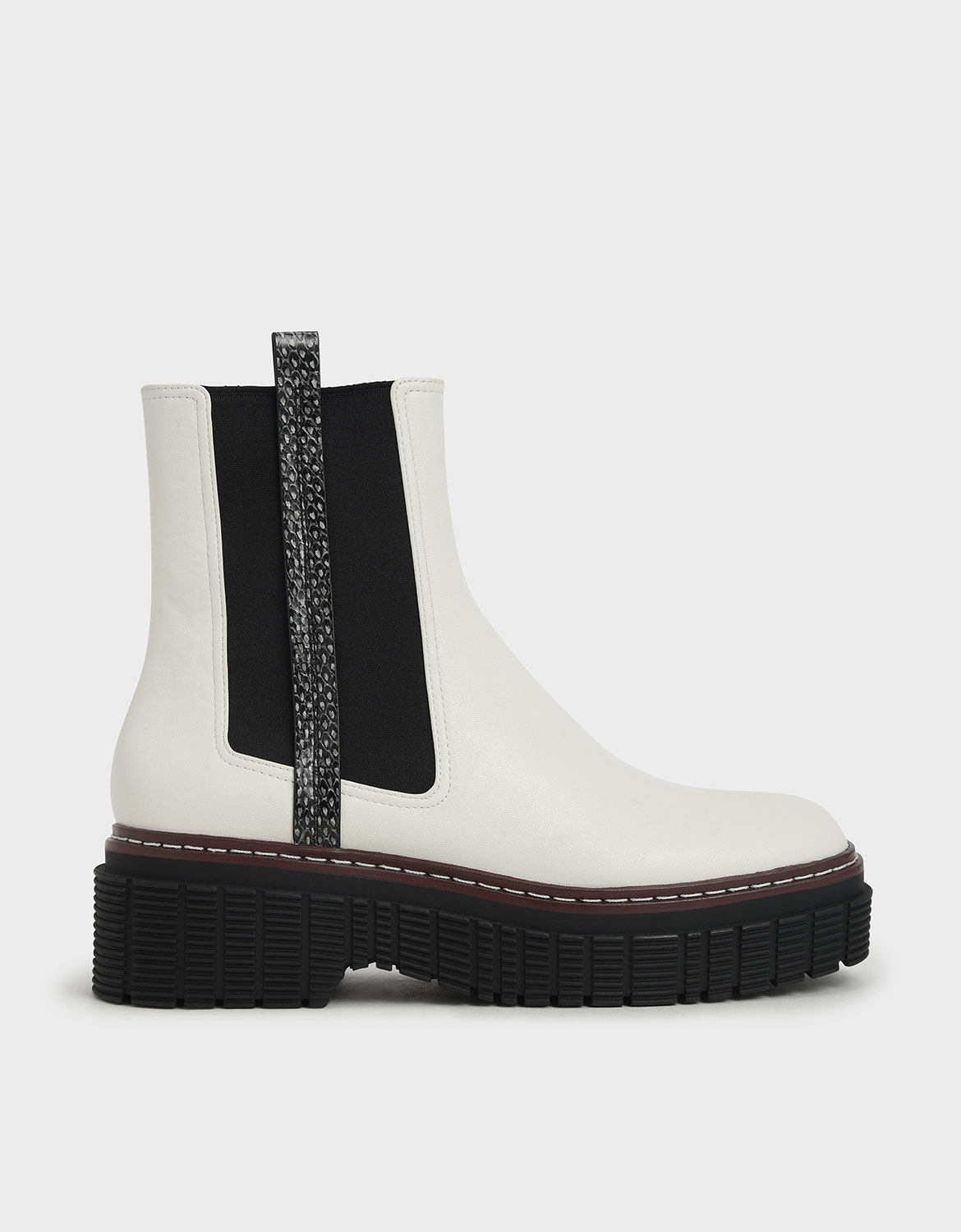 

Stitch Trim Platform Chelsea Boots, Multi