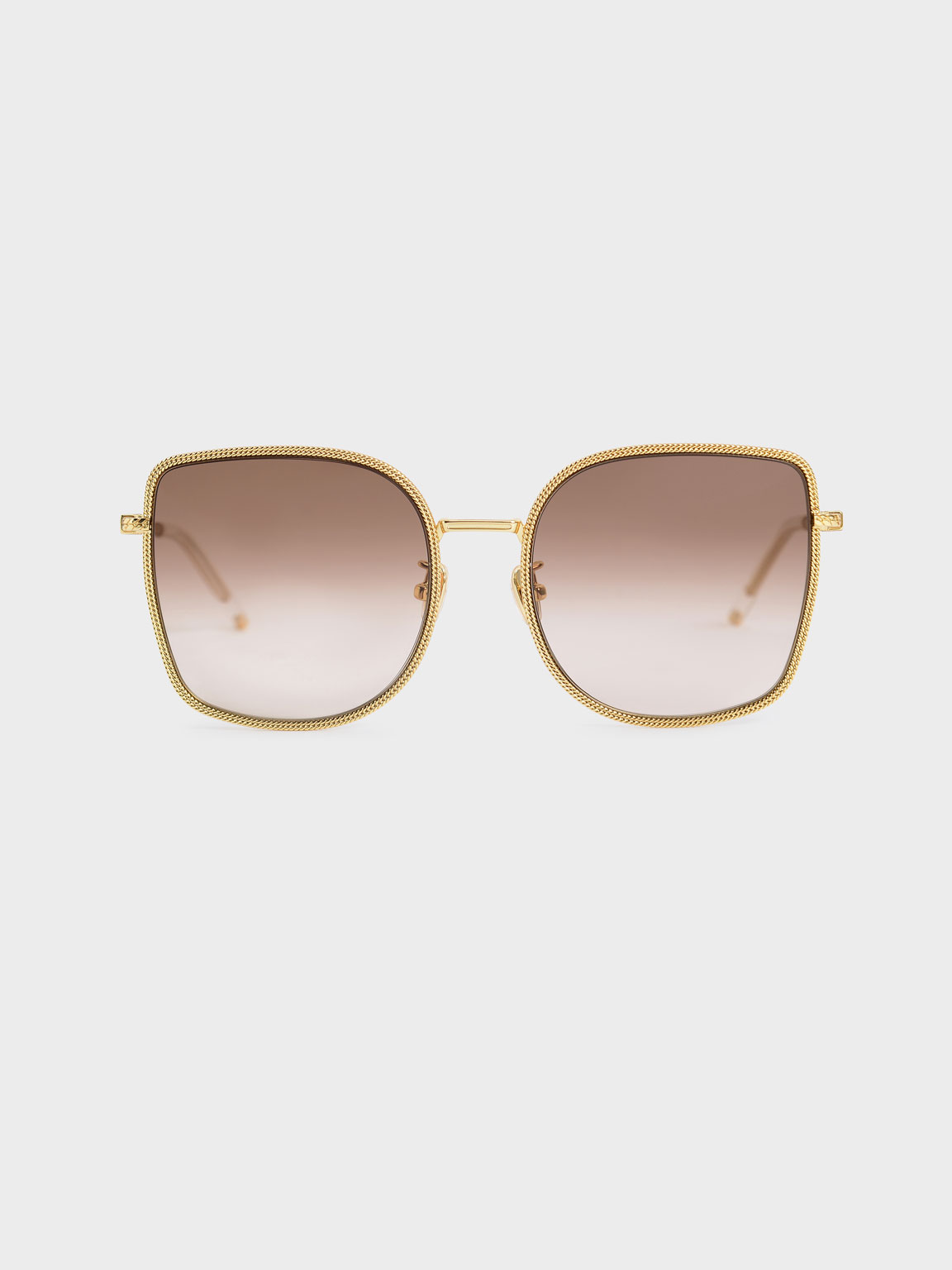 

Geometric Butterfly Sunglasses, Gold
