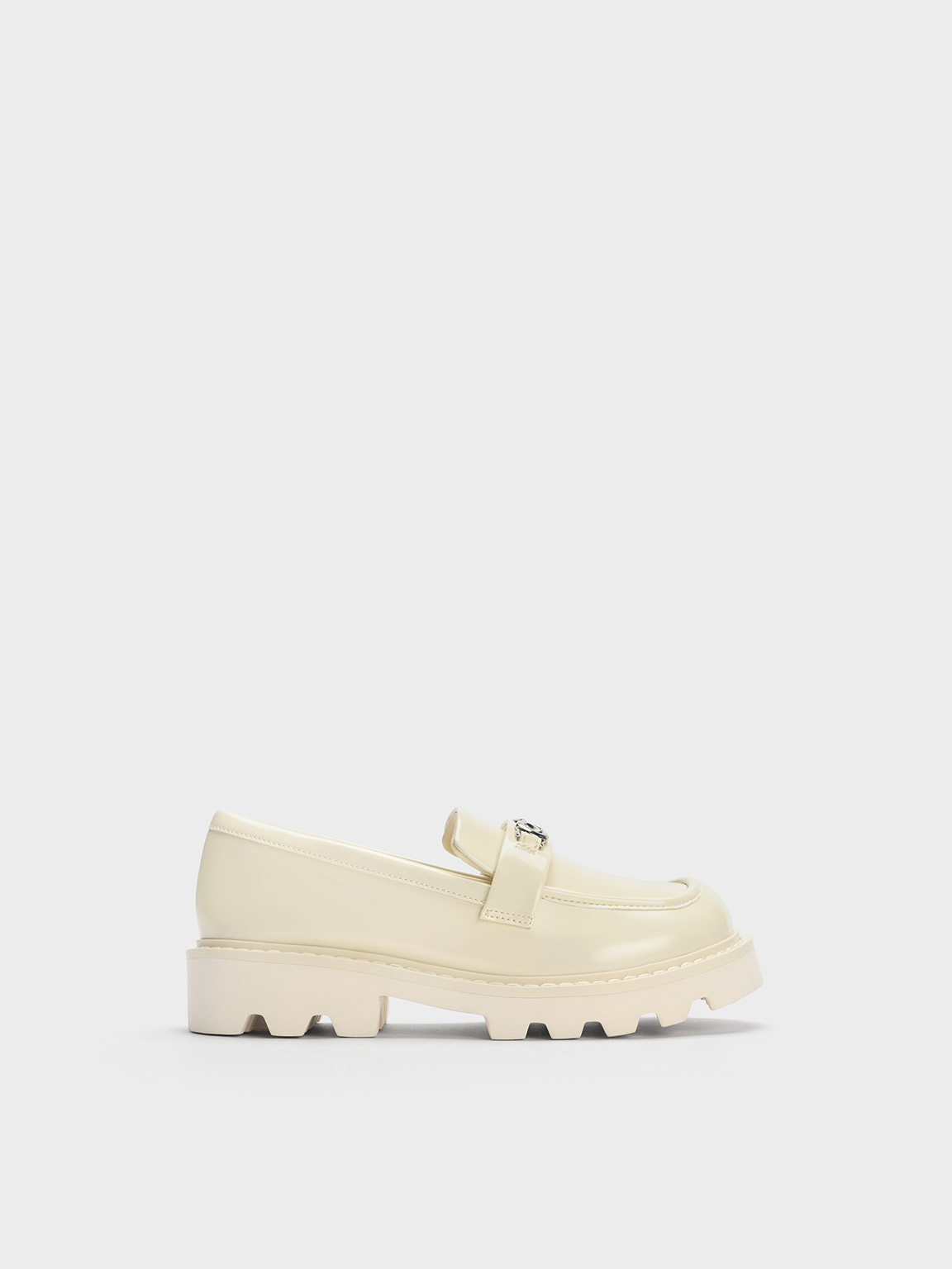 Girls’ Metallic Accent Chunky Loafers