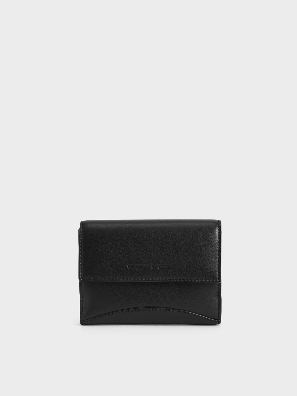 

Snap Button Mini Short Wallet, Black