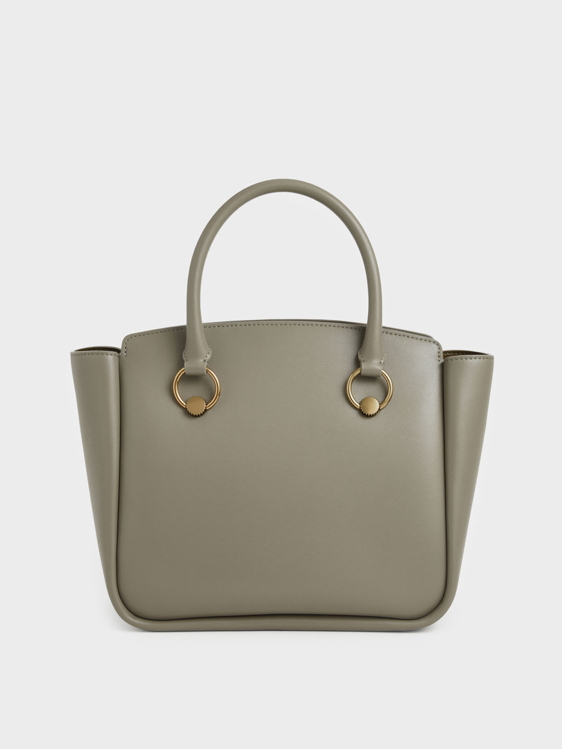 

Ring Detail Large Hobo Bag, Taupe
