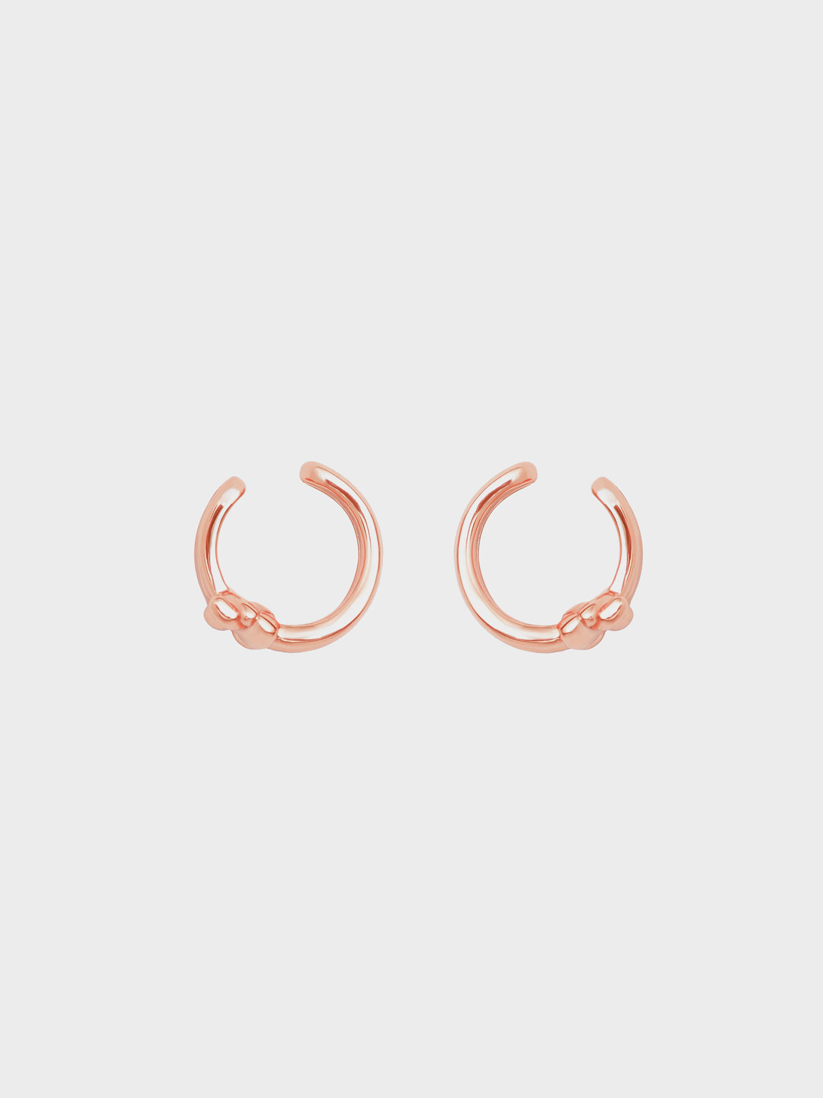 

Sculptural Hoop Earrings, Rose gold