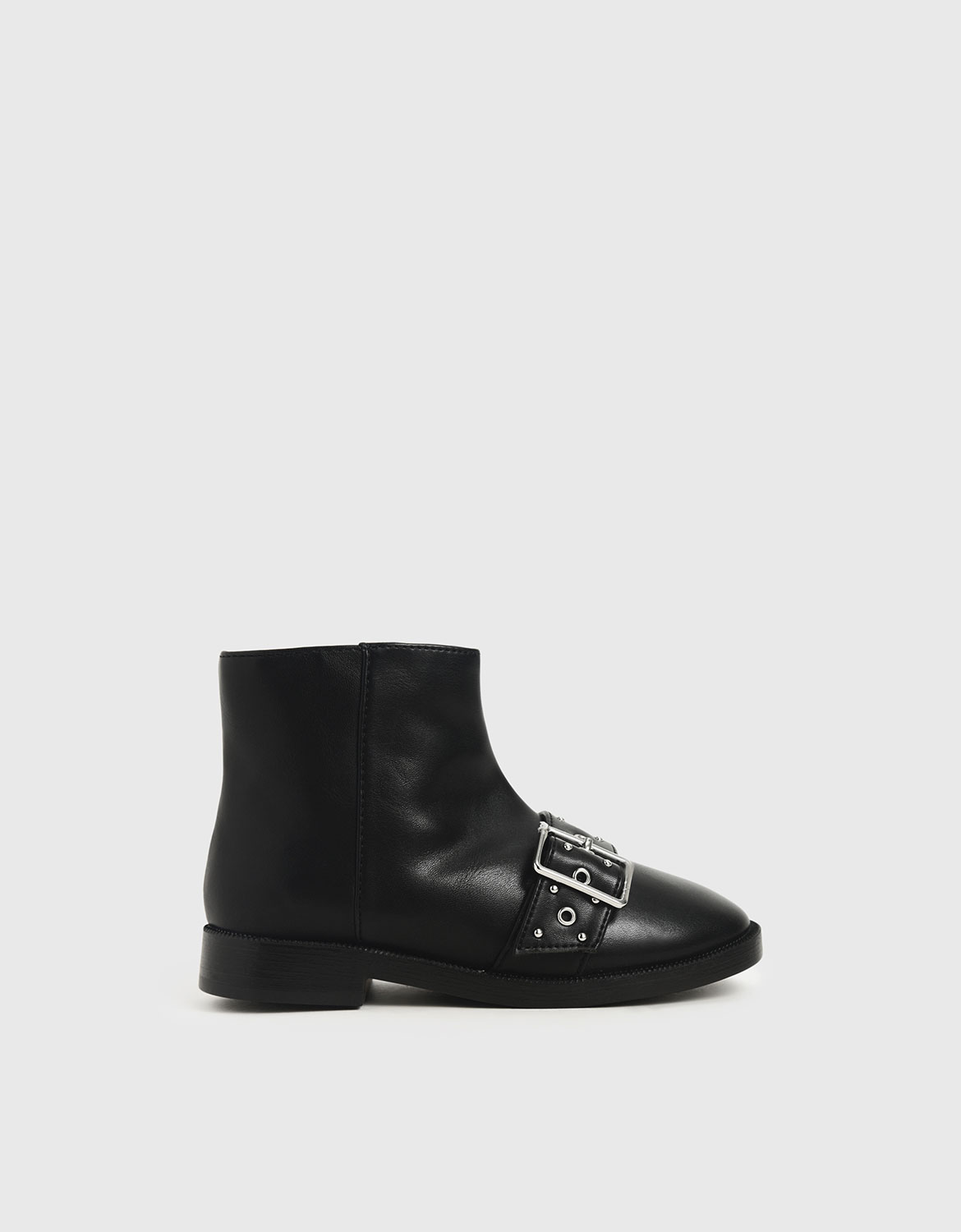 

Girls' Studded Ankle Boots, Black