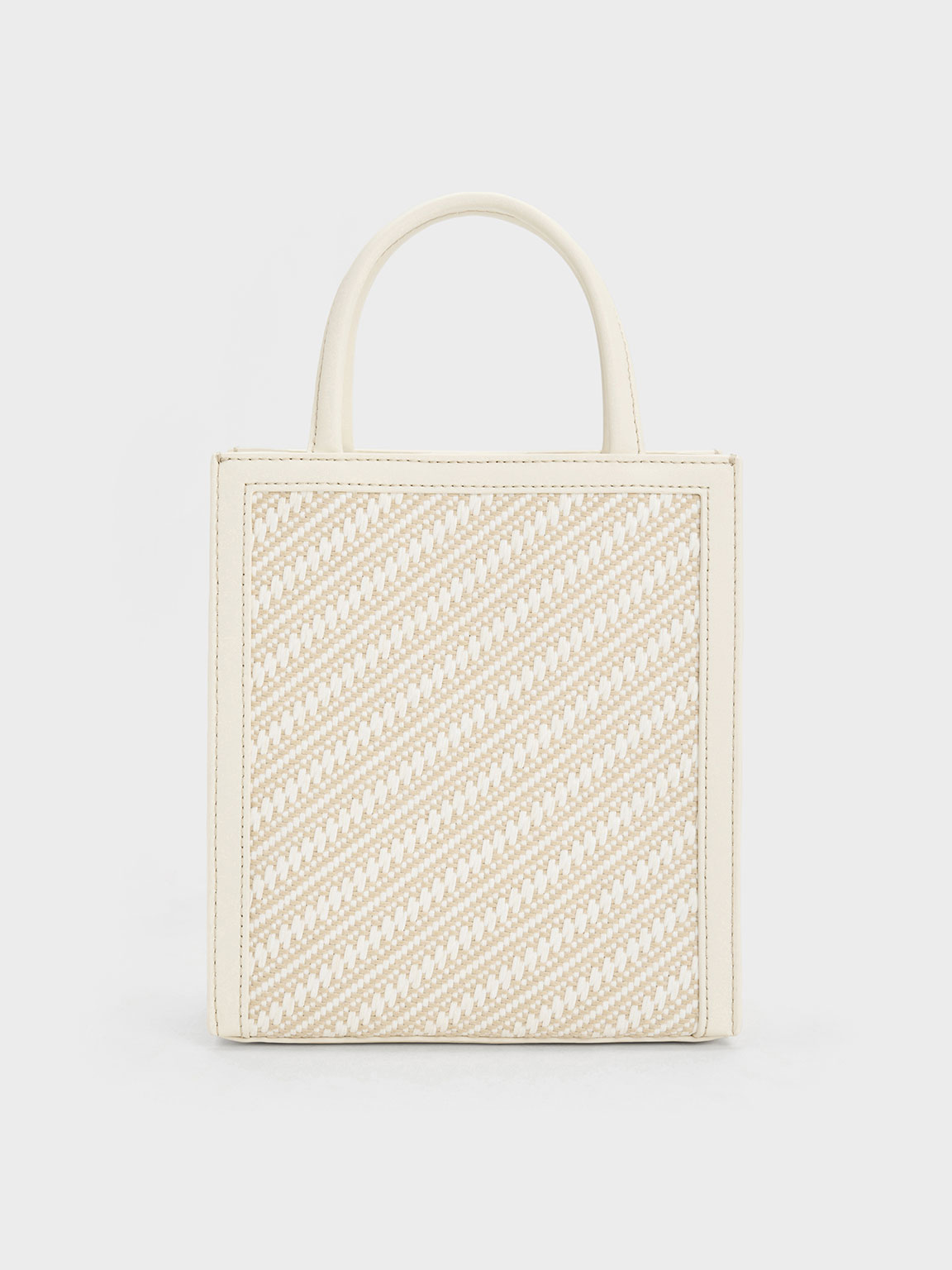 Multicoloured Woven Double Handle Tote Bag CHARLES KEITH UK