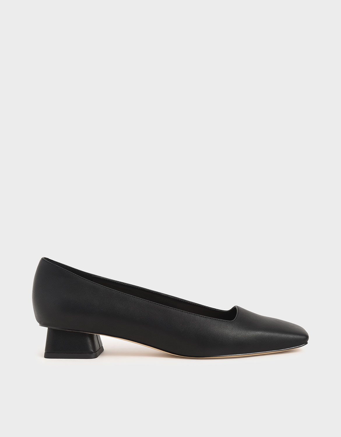 

Square Toe Court Shoes, Black