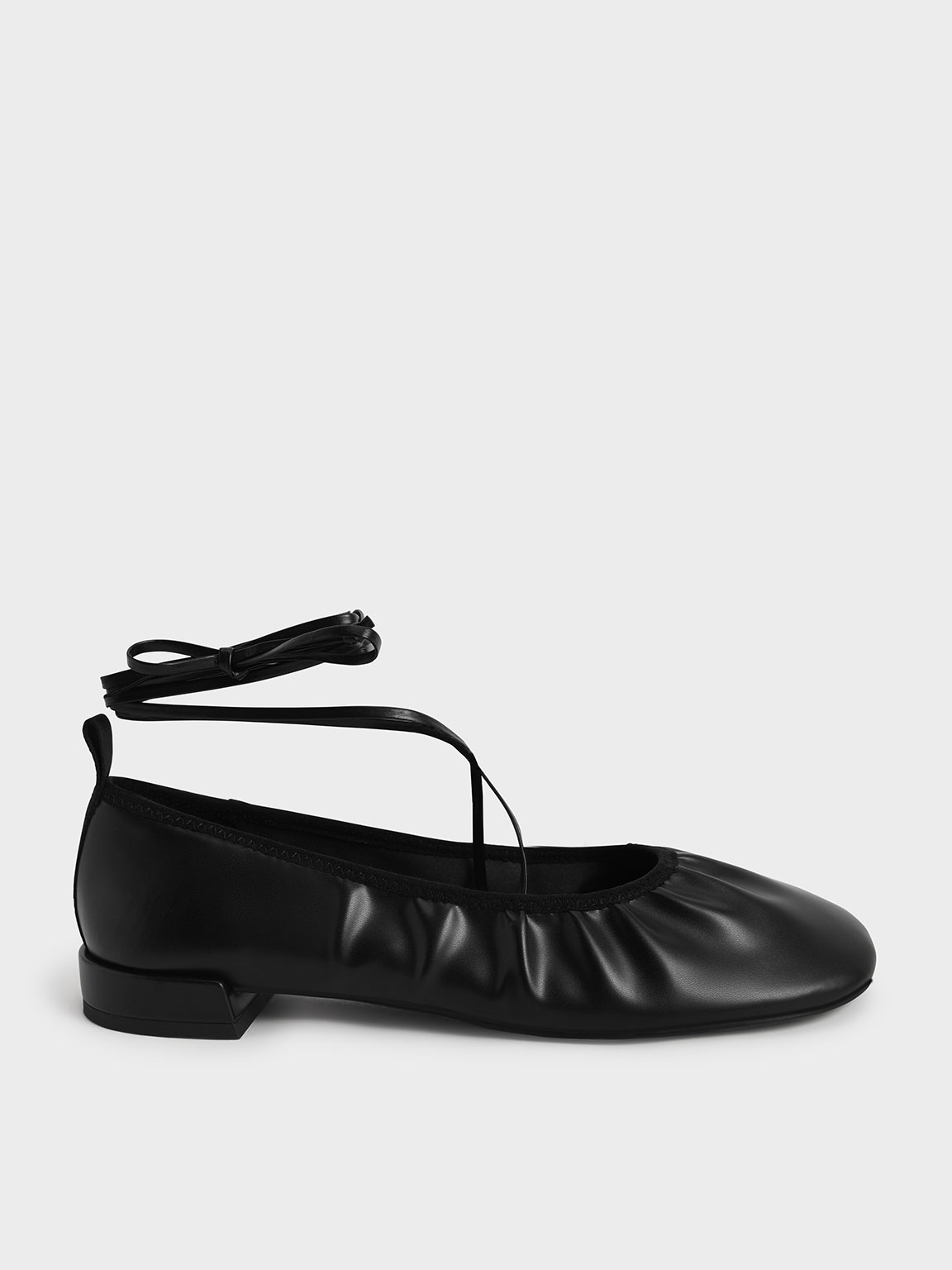 

Tie-Around Ruched Ballerinas