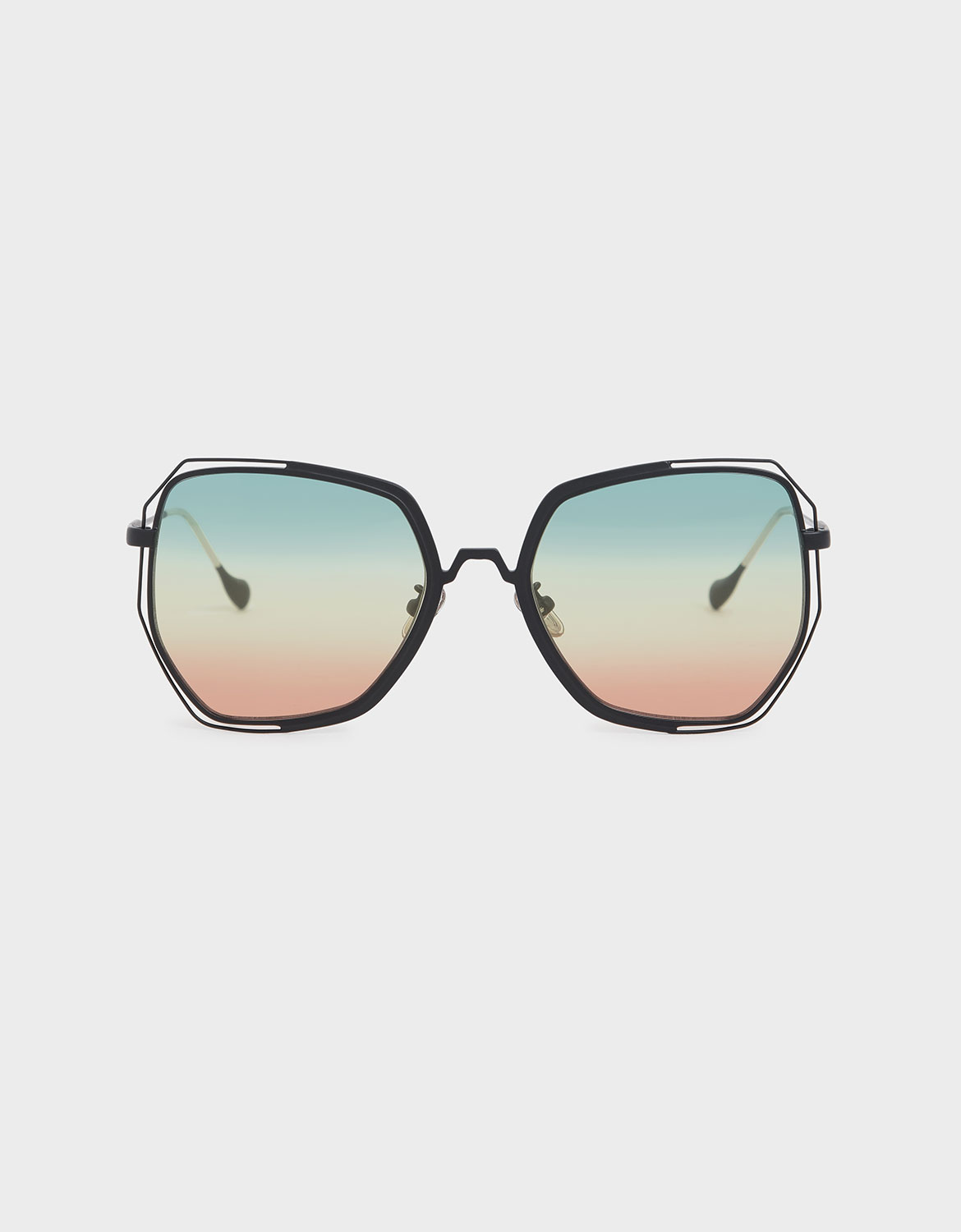 

Multicoloured Gradient Lens Butterfly Sunglasses, Multi