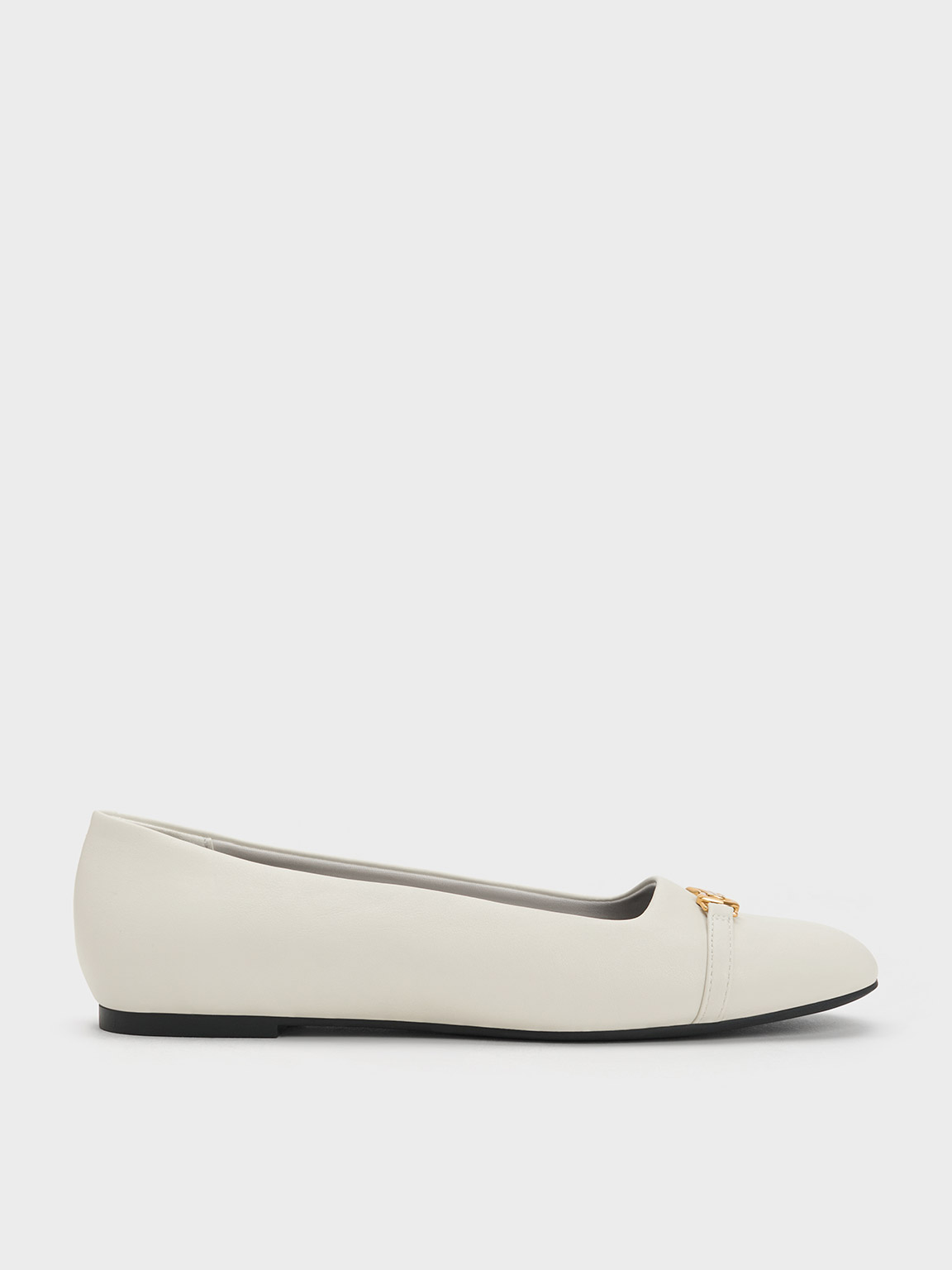 Charles & Keith - Metallic Accent Ballerinas